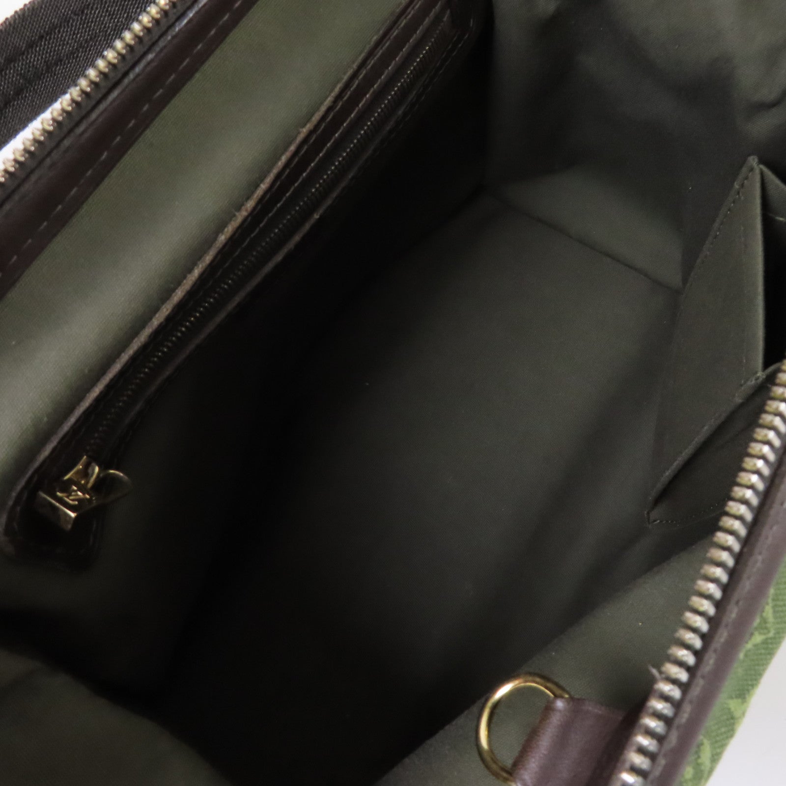 LOUIS VUITTON 【激減優惠】Monogram Mini Josephine PM Handbag金扣手挽袋綠色/啡色