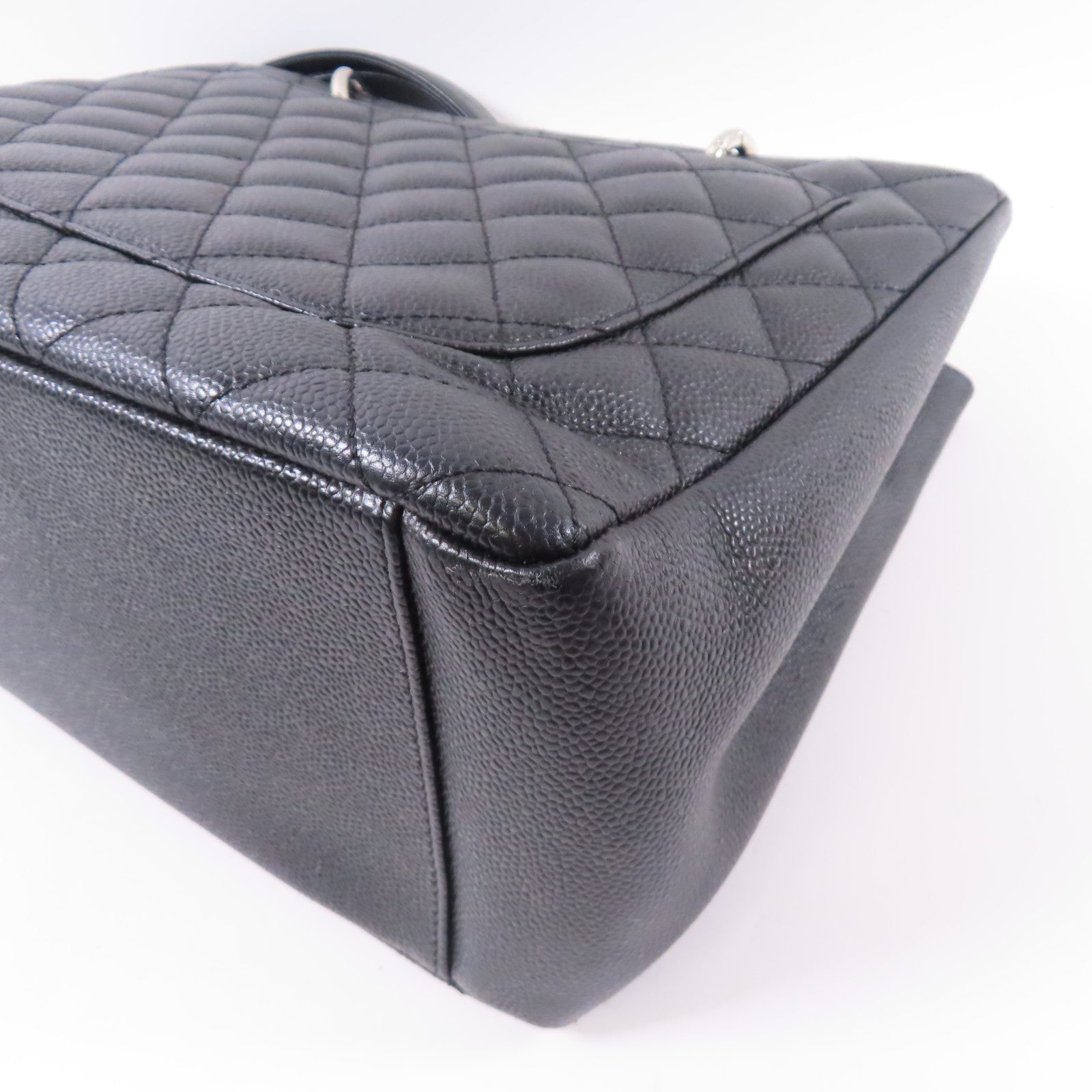 CHANEL 牛皮皮革Grand Shopping Tote銀扣肩背袋/手挽袋