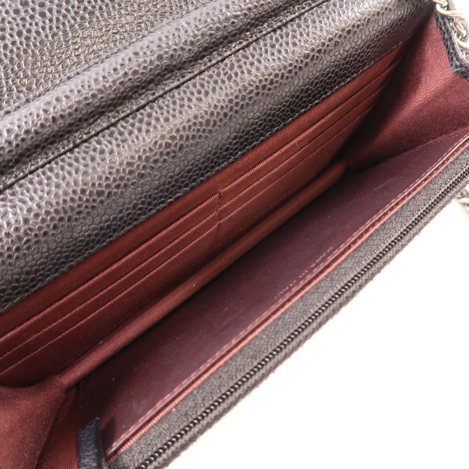 CHANEL 牛皮皮革WOC Wallet On Chain銀扣鏈帶肩背袋