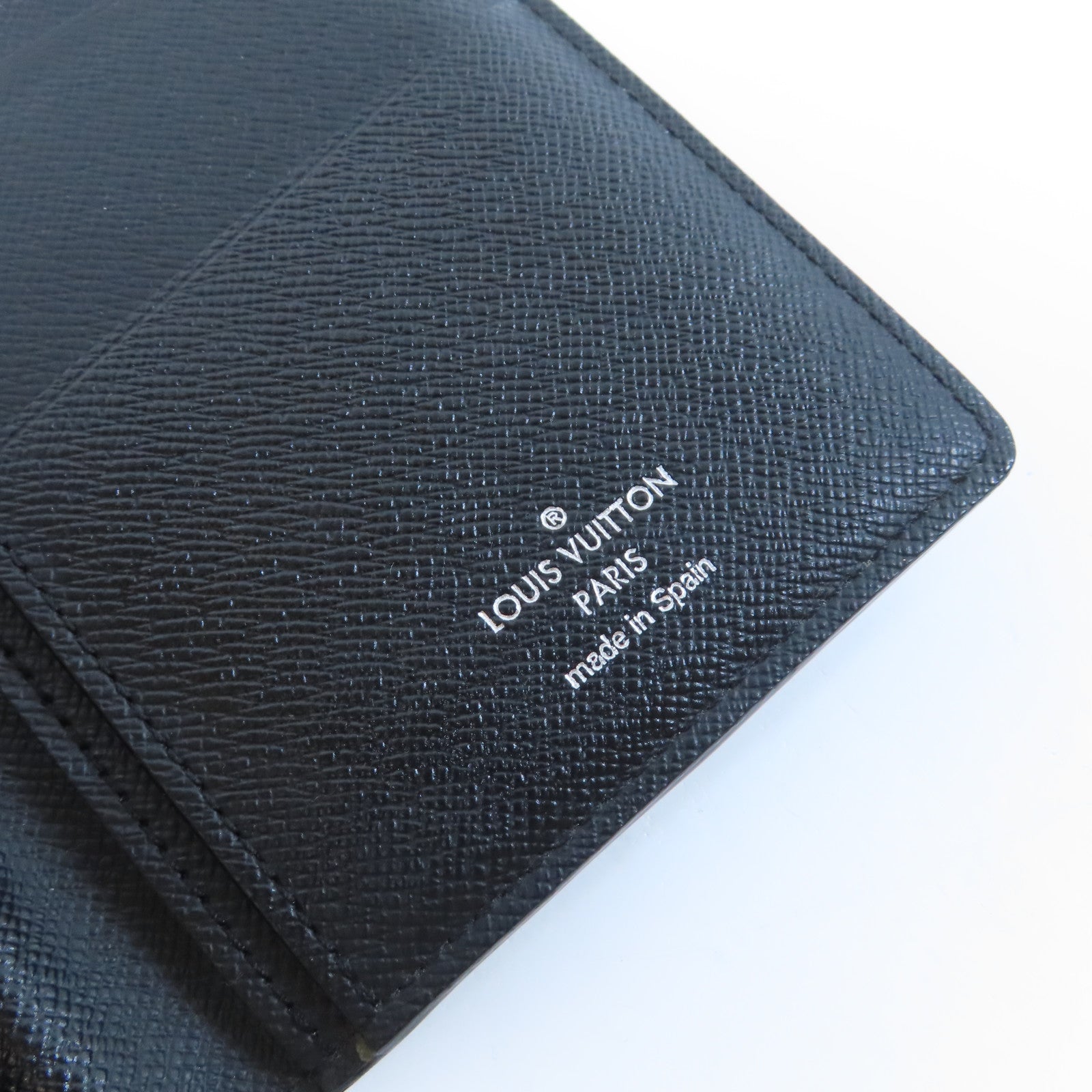 LOUIS VUITTON 【激減優惠】Damier Graphite Brazza銀扣長錢包黑色