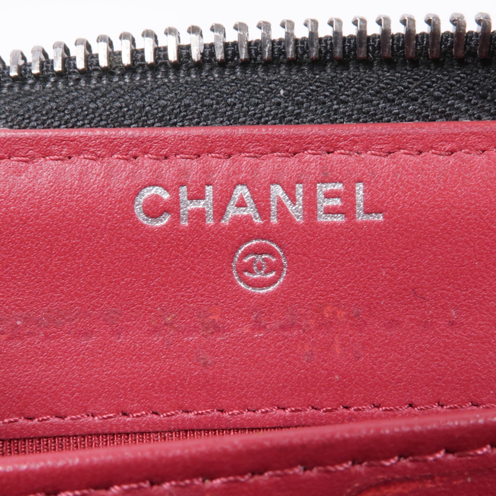 CHANEL 【激減優惠】牛皮皮革Zippy Long Wallet銀扣長錢包