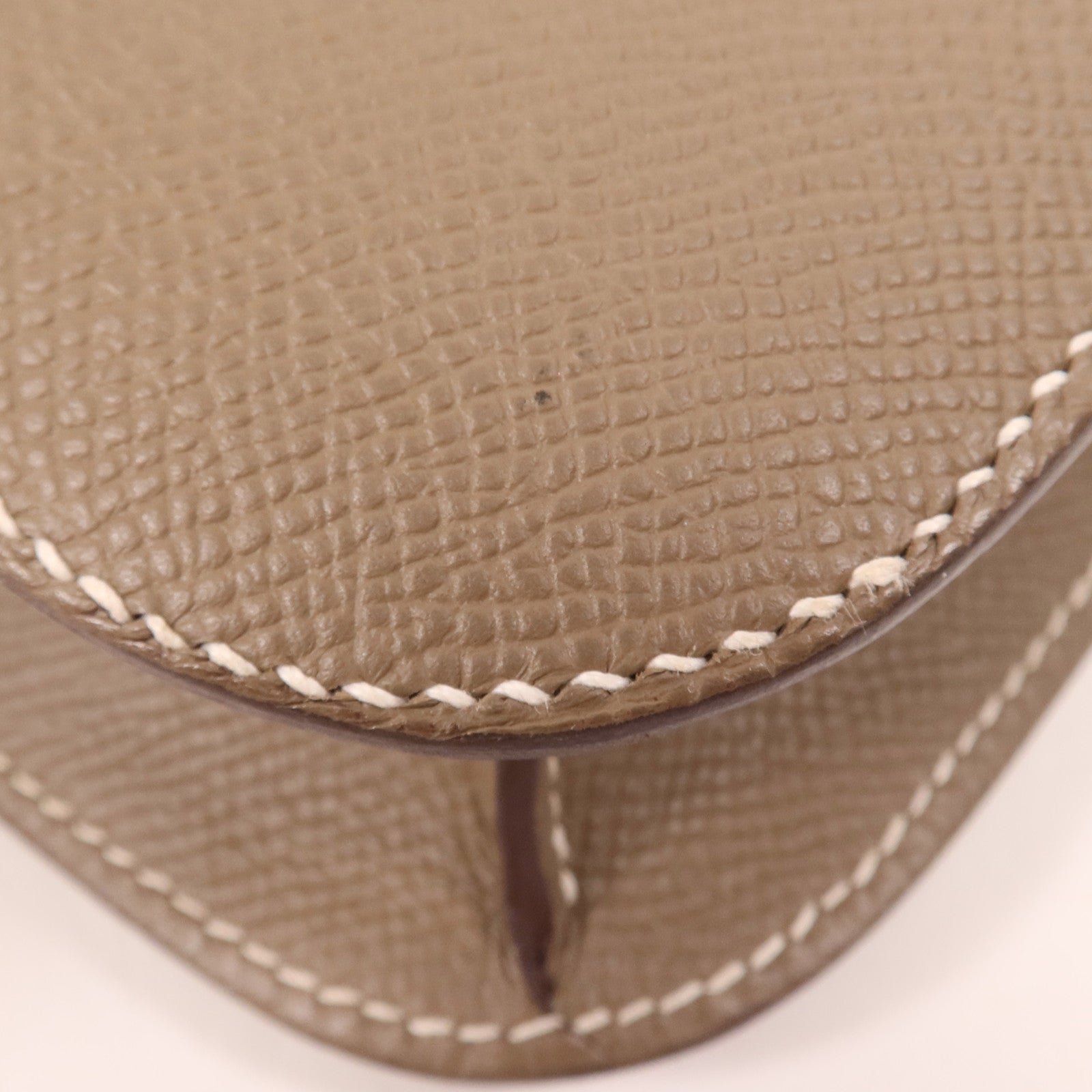 HERMES Epsom皮革Constance 24銀扣肩背袋Etoupe