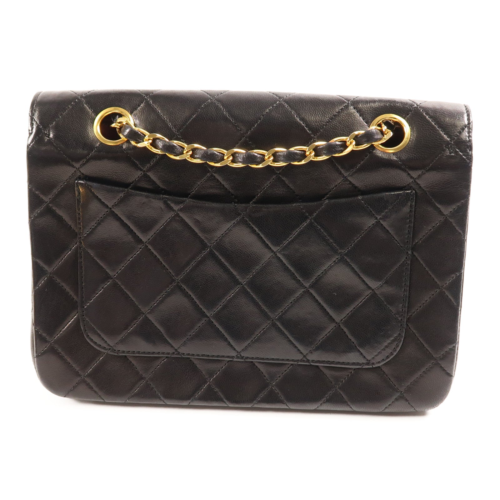 CHANEL 羊皮皮革Chain Shoulder Bag金扣鏈帶肩背袋