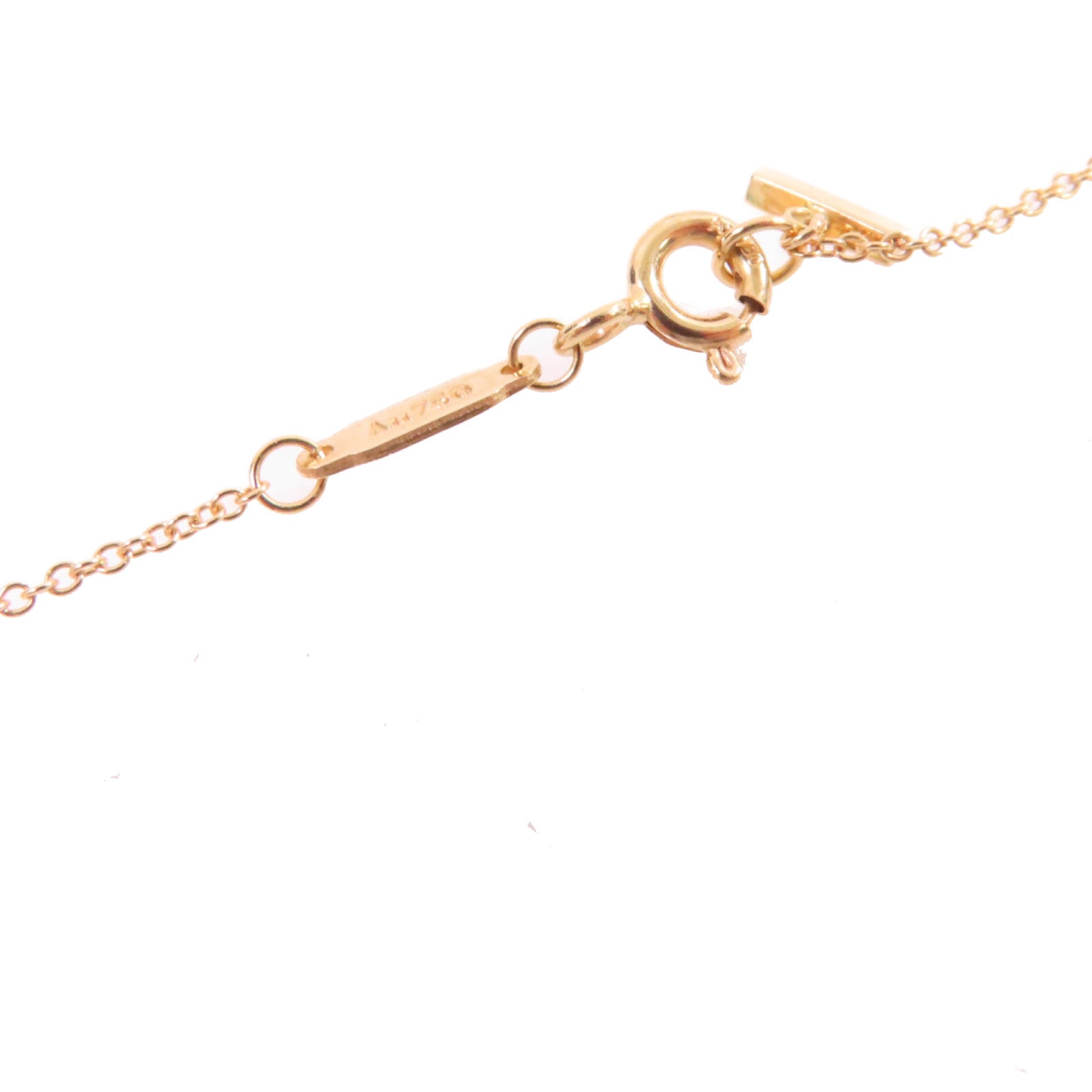 TIFFANY＆CO 18K玫瑰金T Smile Necklace項鏈