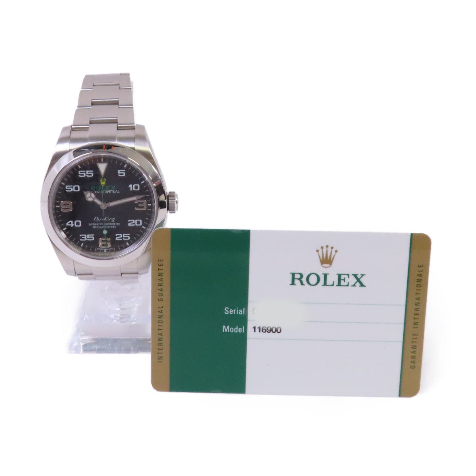 ROLEX Air king Watch不鏽鋼自動機芯手錶黑色