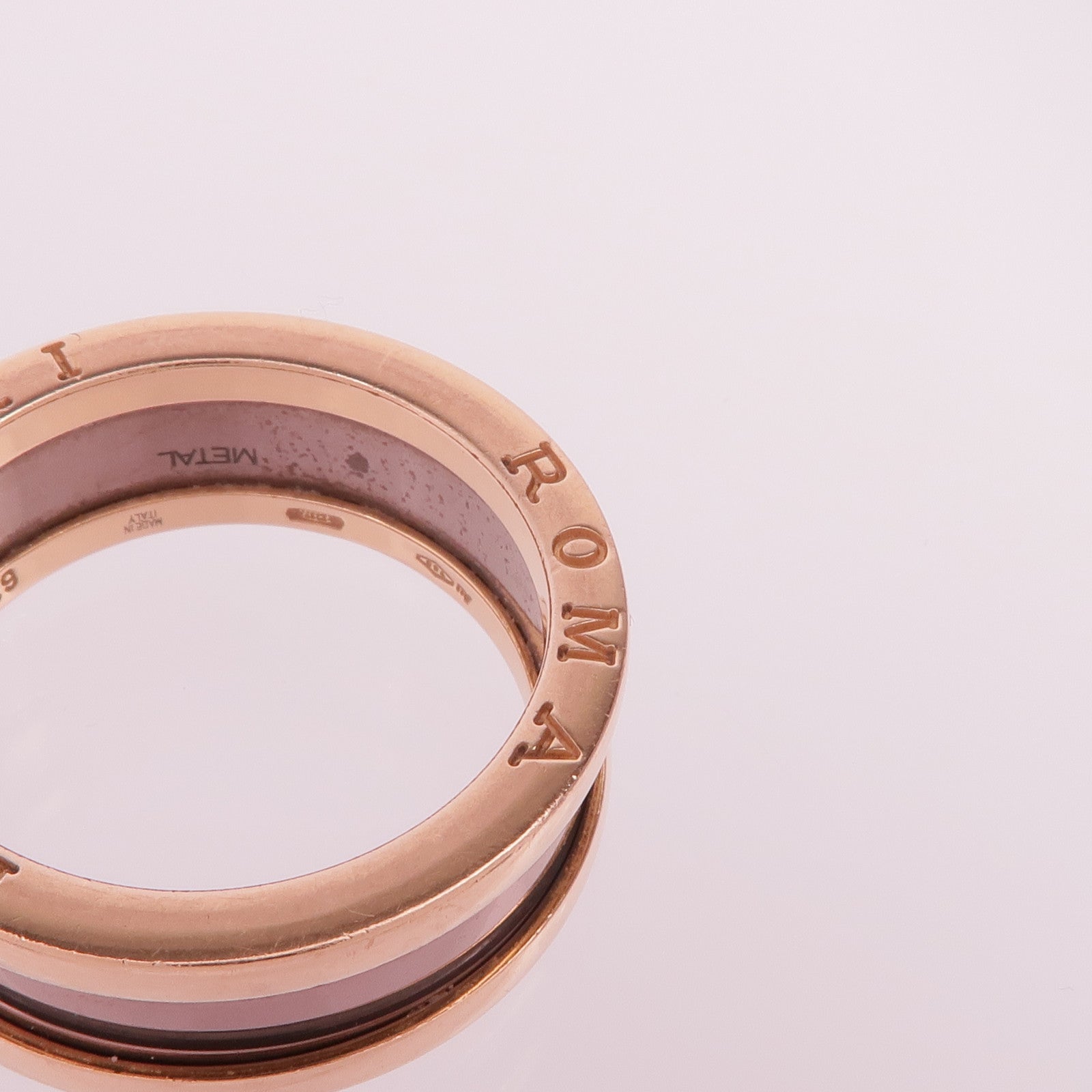 BVLGARI 18K玫瑰金/金屬B.zero1 Ring戒指Bvlgari#62/US#9.75