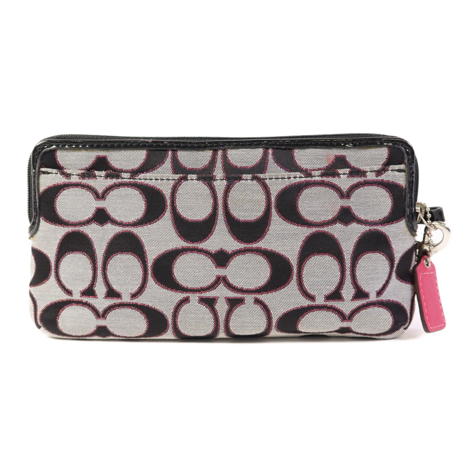 COACH 帆布Pouch wallet銀扣長錢包