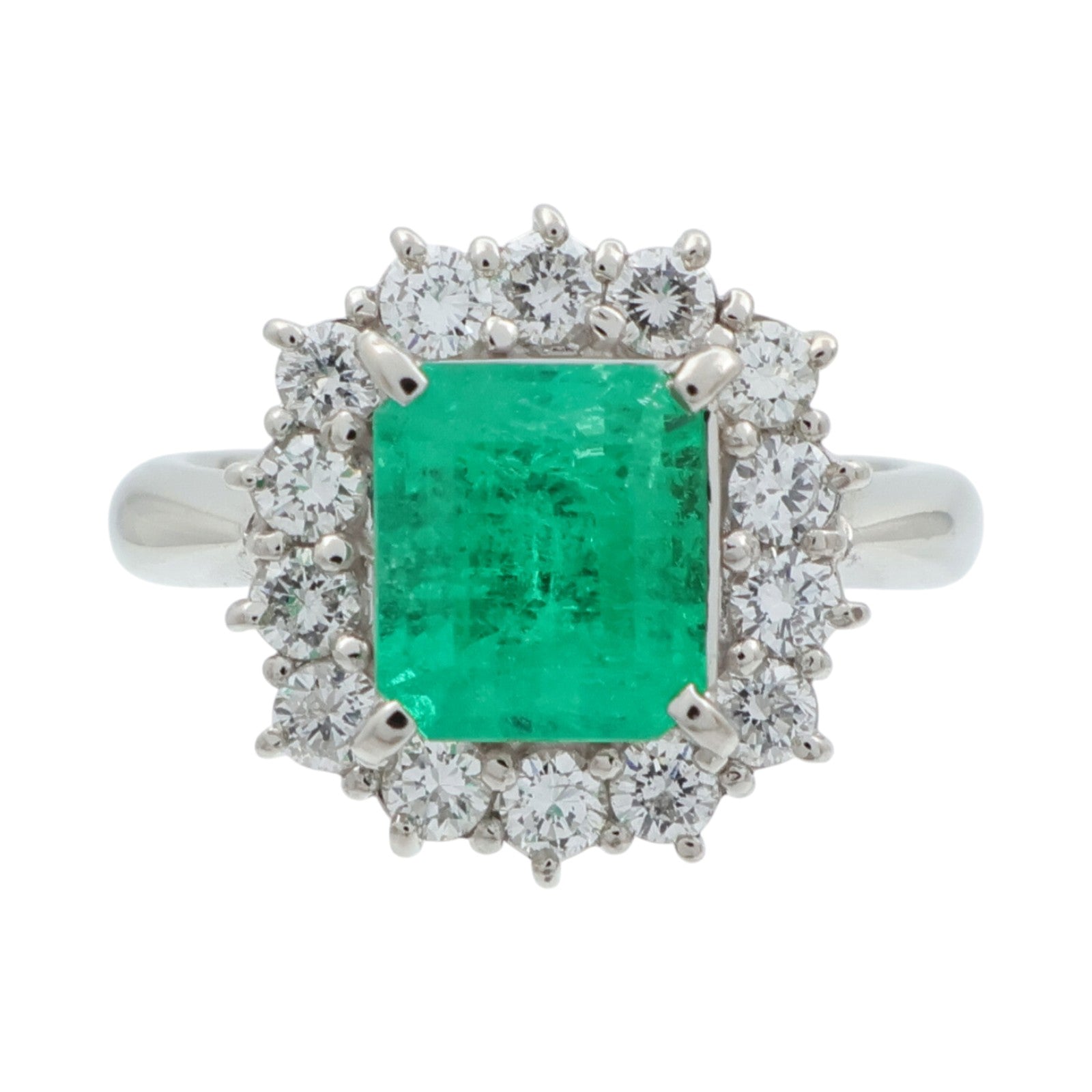JEWELRY PT900鉑金/綠寶石Emerald鑽石戒指