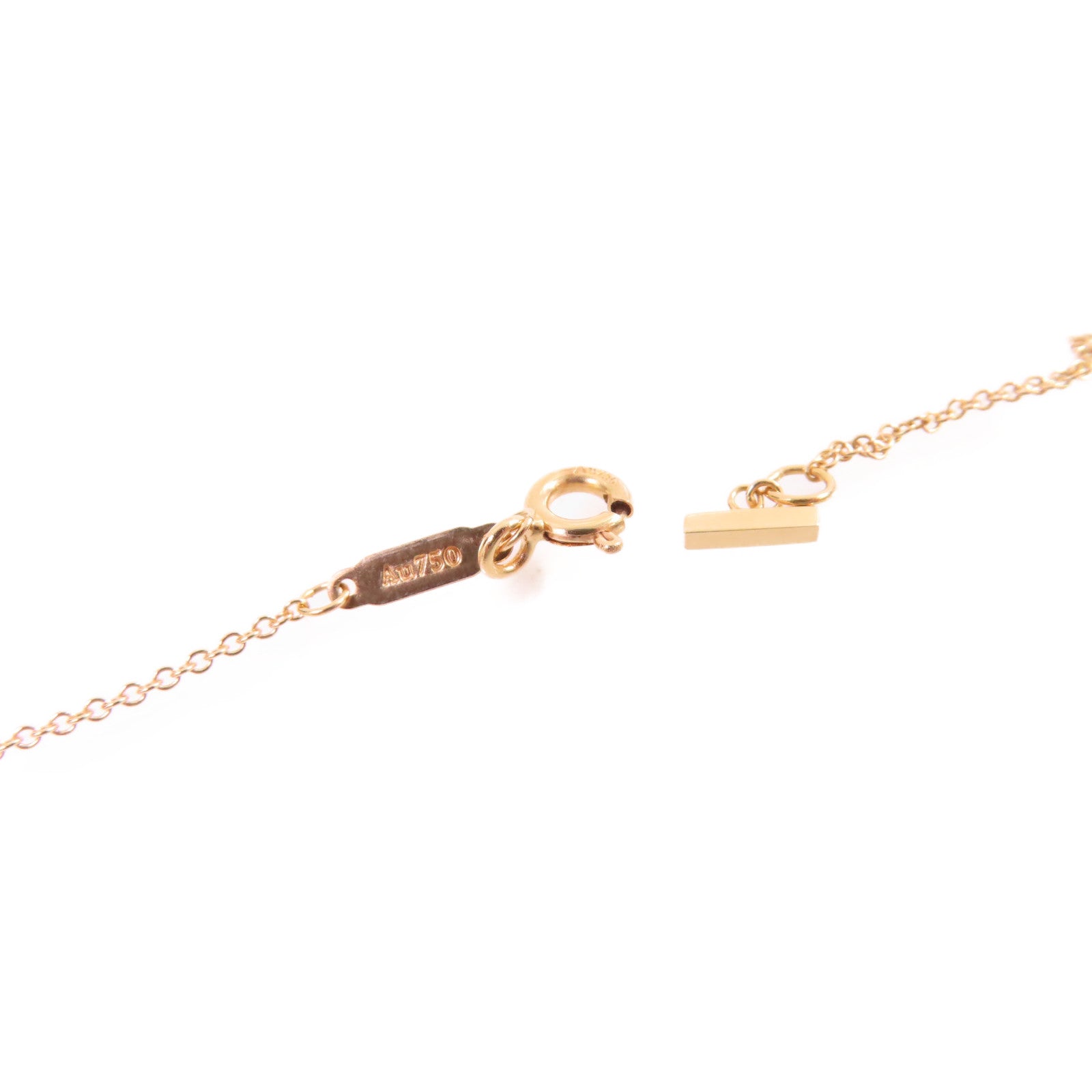 TIFFANY＆CO 18K玫瑰金T Smile Necklace項鏈