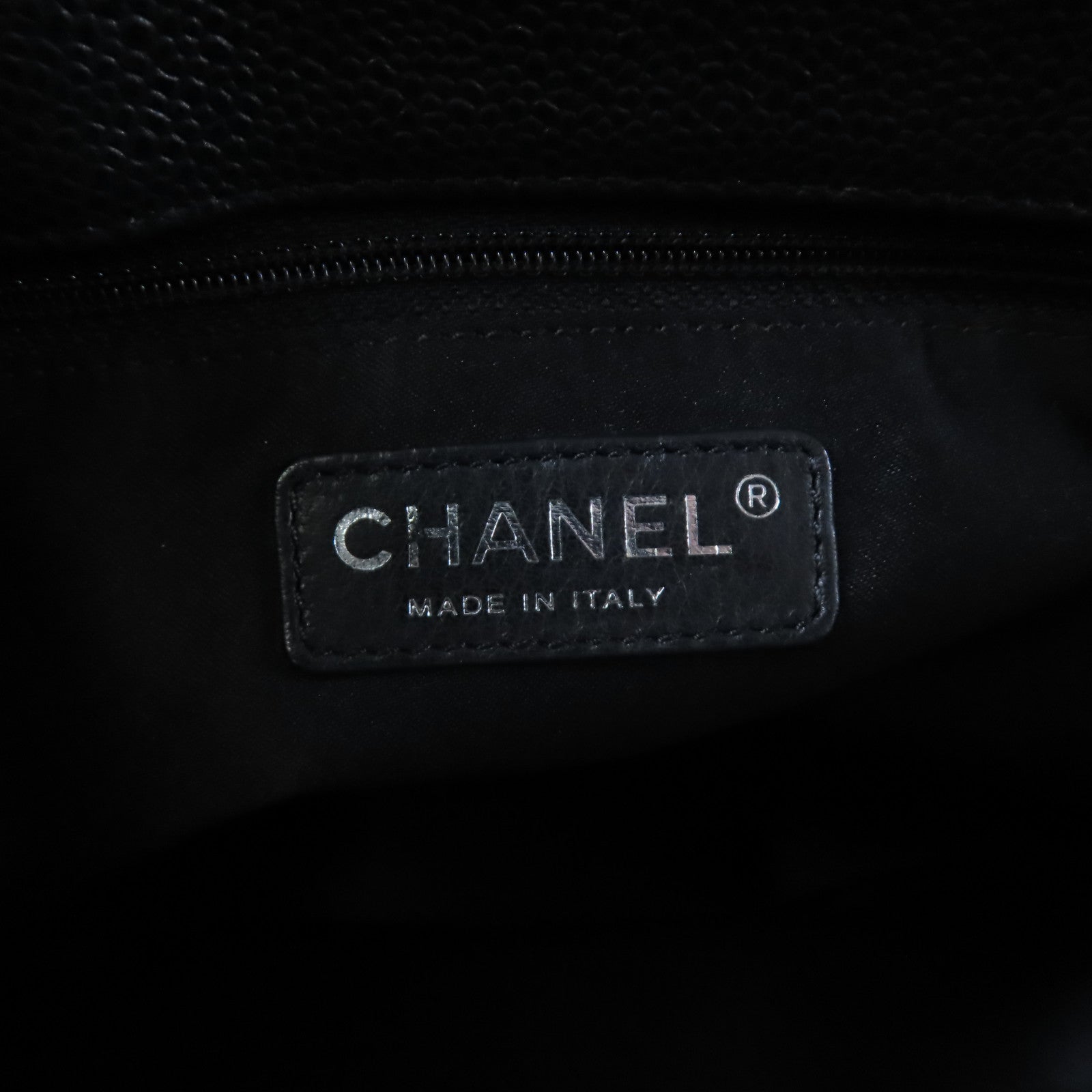 CHANEL 牛皮皮革Grand Shopping Tote銀扣肩背袋/手挽袋