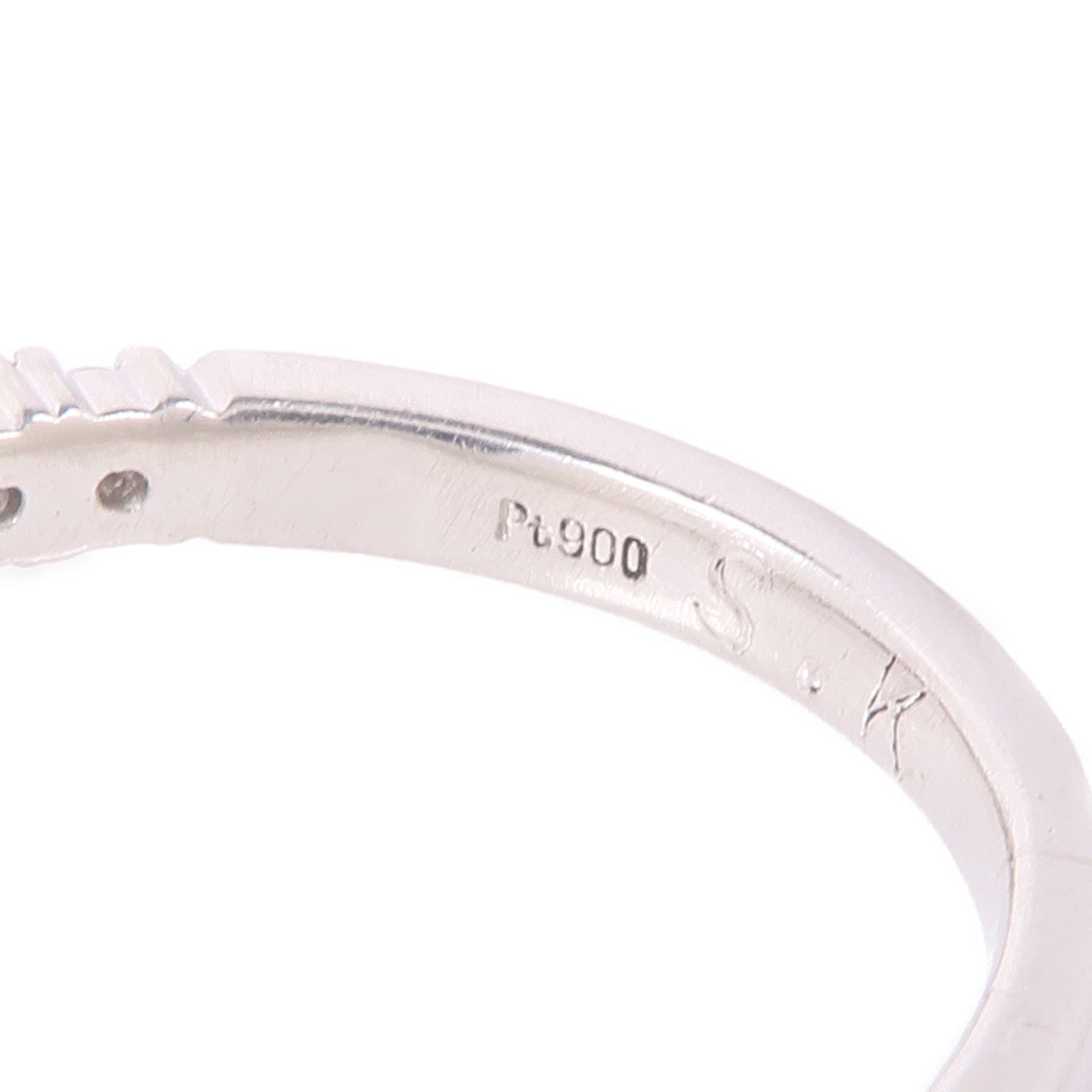 JEWELRY Diamond Ring PT900 Platinum US#9