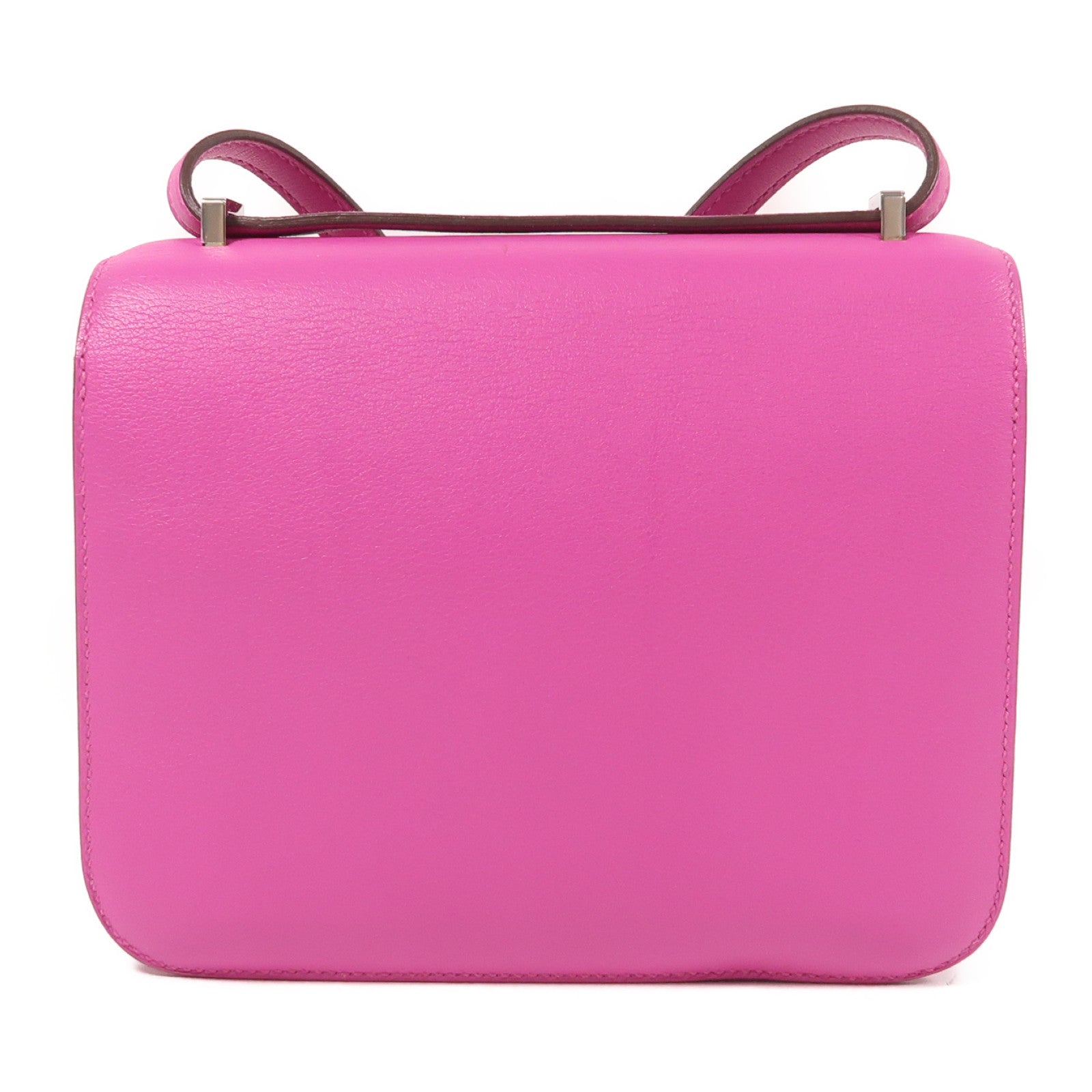 HERMES【激減優惠】 Swift皮革Constance Mini銀扣肩背袋紫色