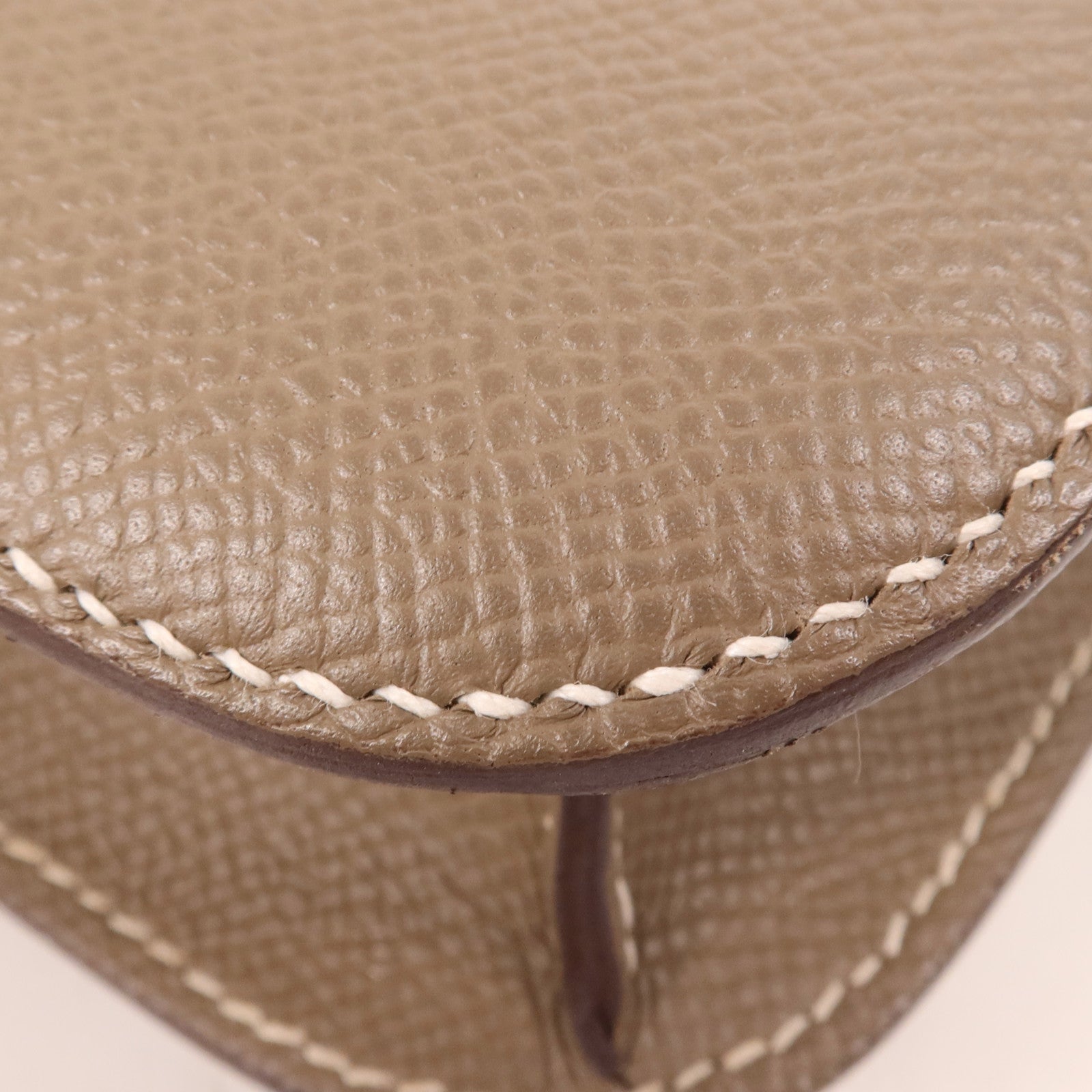 HERMES Epsom皮革Constance 24銀扣肩背袋Etoupe