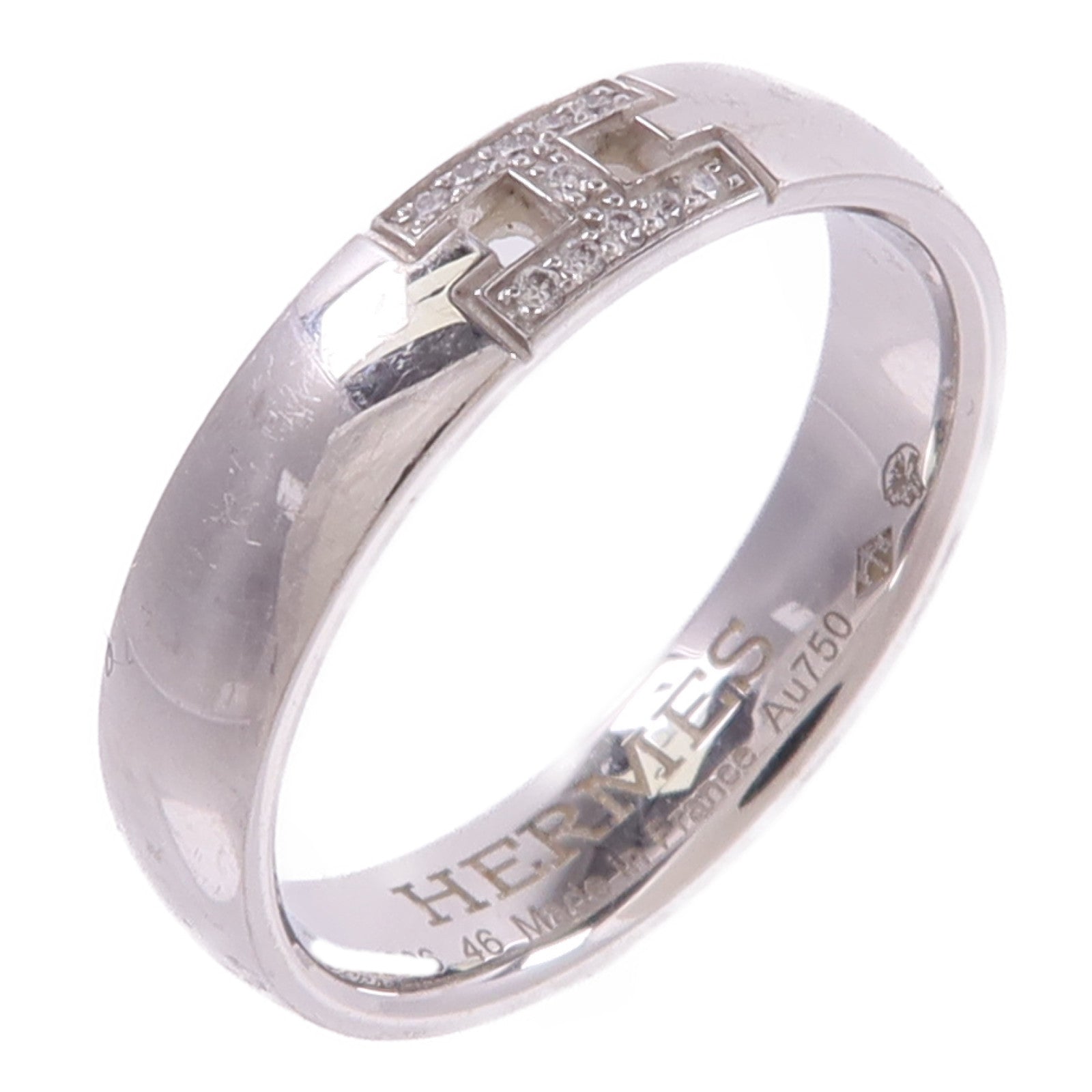 HERMES 18K白金Ever Herakles Ring鑽石戒指