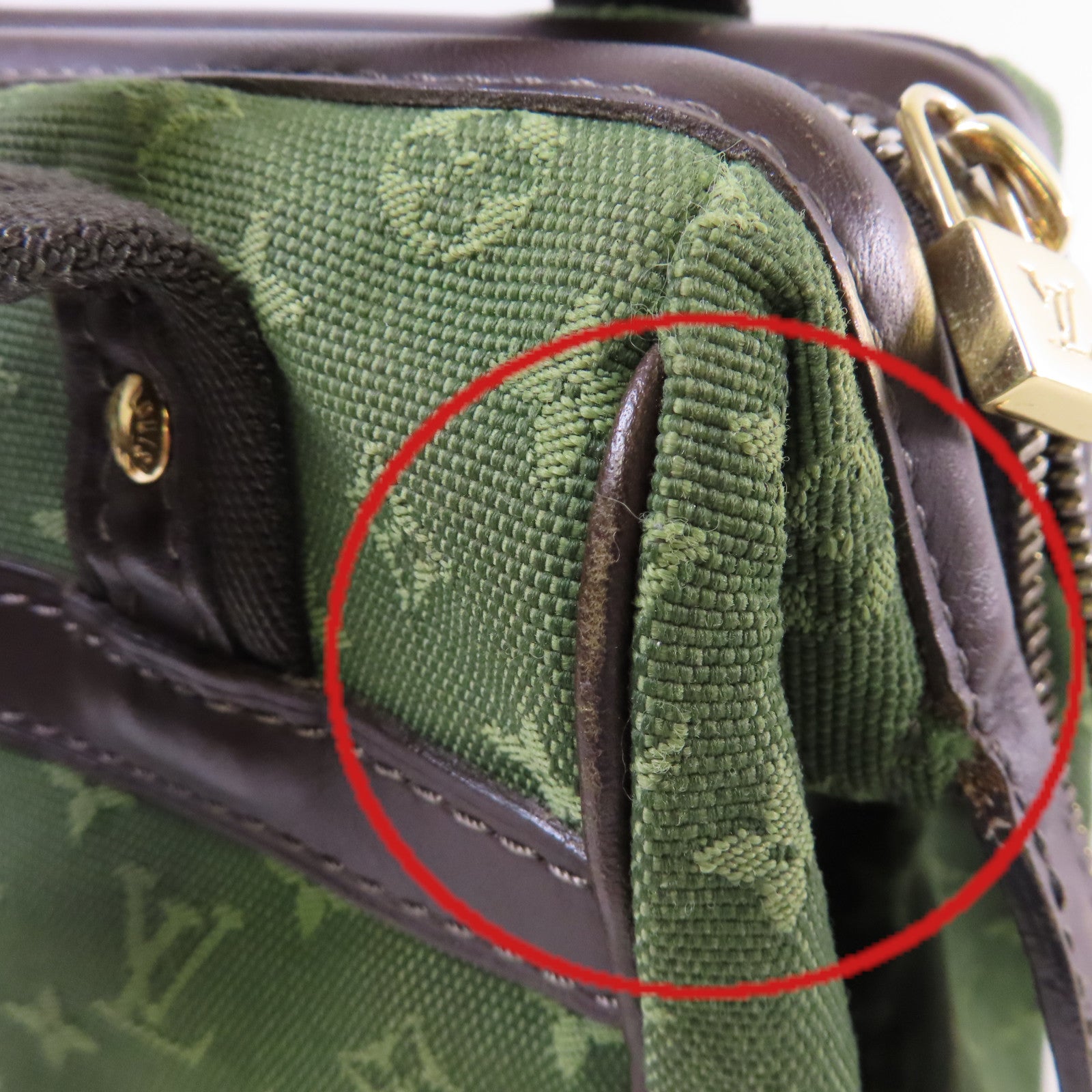 LOUIS VUITTON 【激減優惠】Monogram Mini Josephine PM Handbag金扣手挽袋綠色/啡色