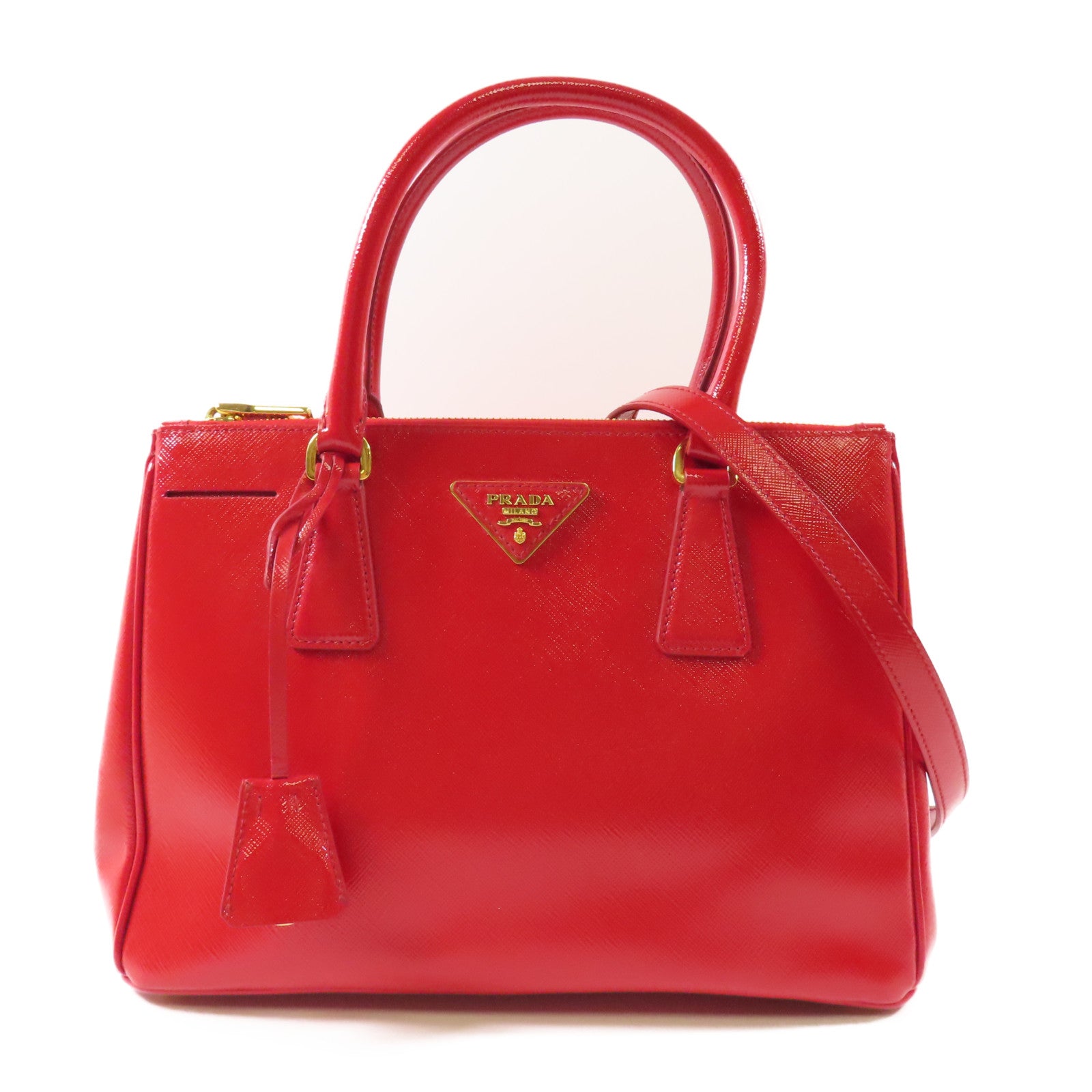 PRADA Saffiano皮革2 Way Shoulder Bag金扣手挽肩背兩用袋