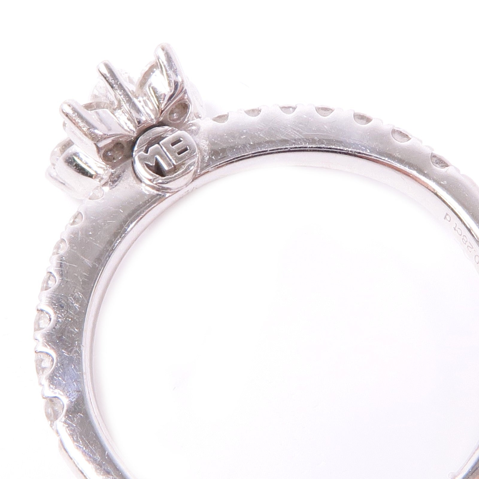 JEWELRY 【激減優惠】18K白金Diamond鑽石戒指US#4.5