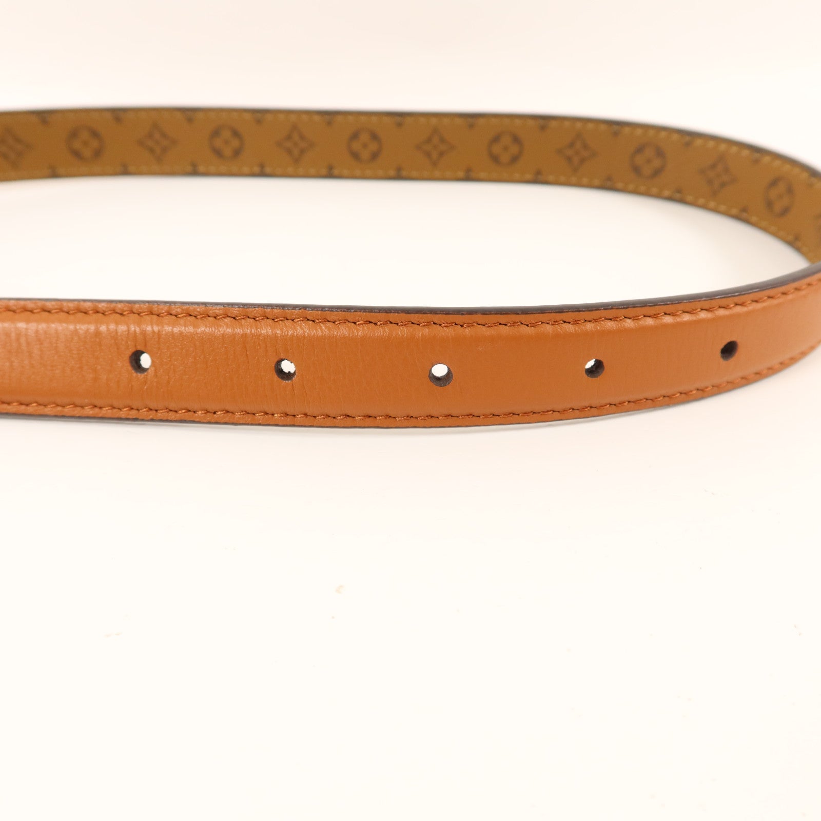 LOUIS VUITTON Monogram Reverse Trio Belt金扣皮帶