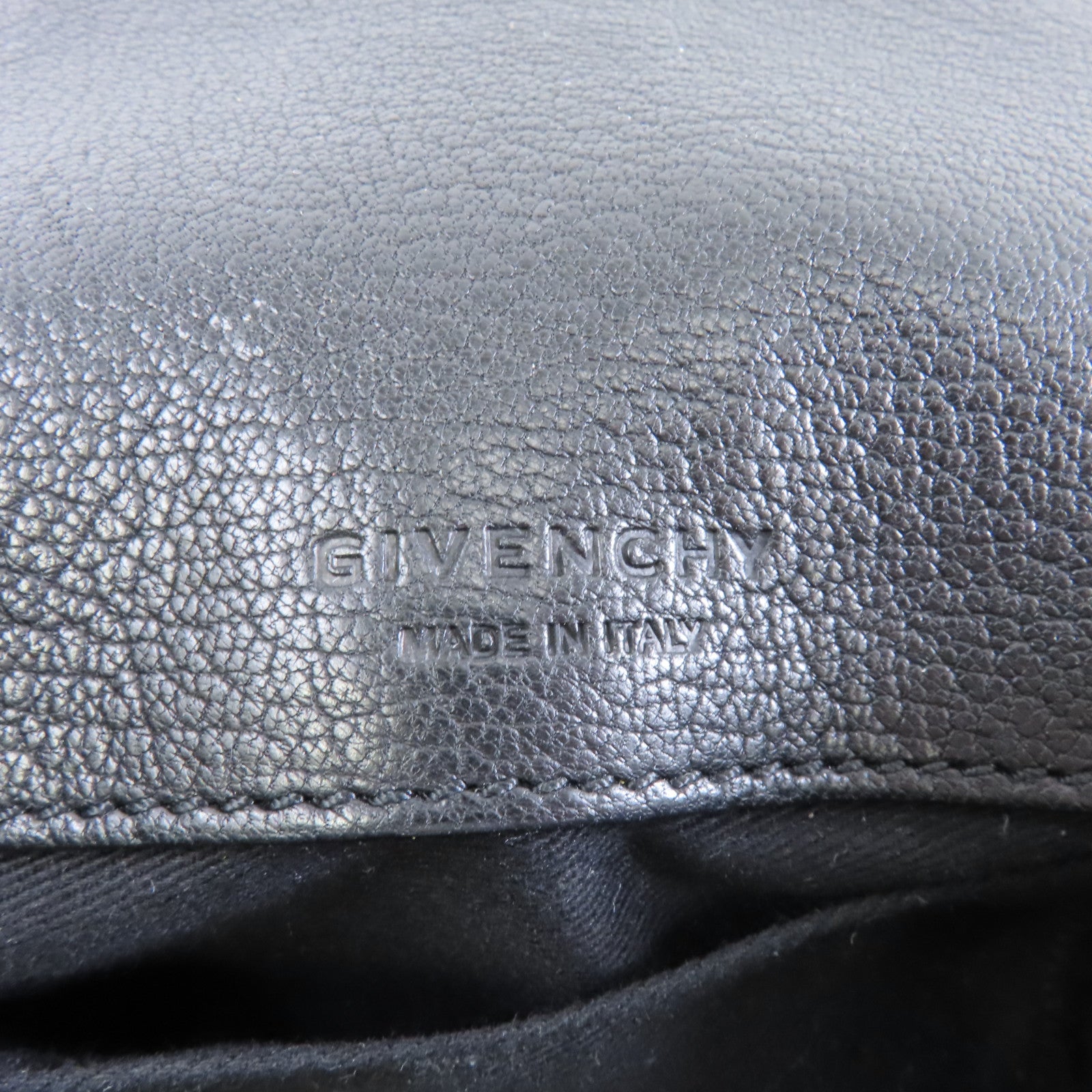 GIVENCHY 【激減優惠】山羊皮皮革Obsedia Crossbody Bag銀扣肩背袋黑色