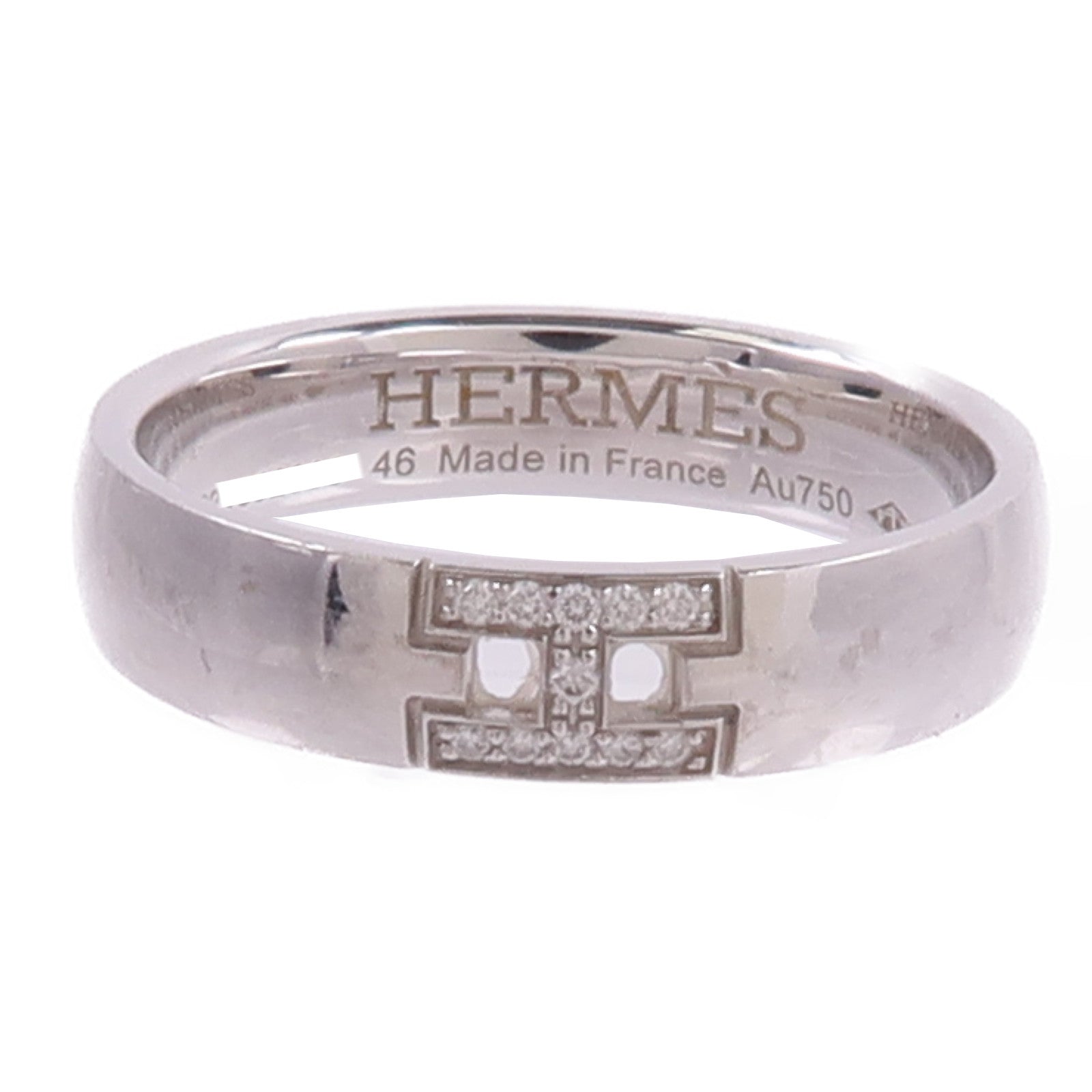 HERMES 18K白金Ever Herakles Ring鑽石戒指