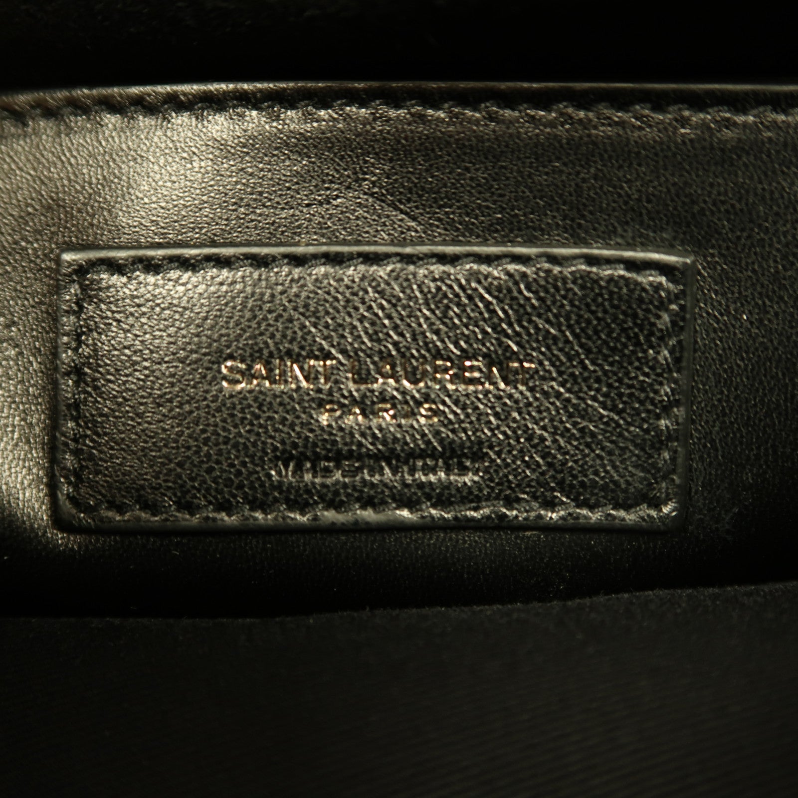 SAINT LAURENT 牛皮皮革Chain Shoulder銀扣手挽肩背兩用袋灰色