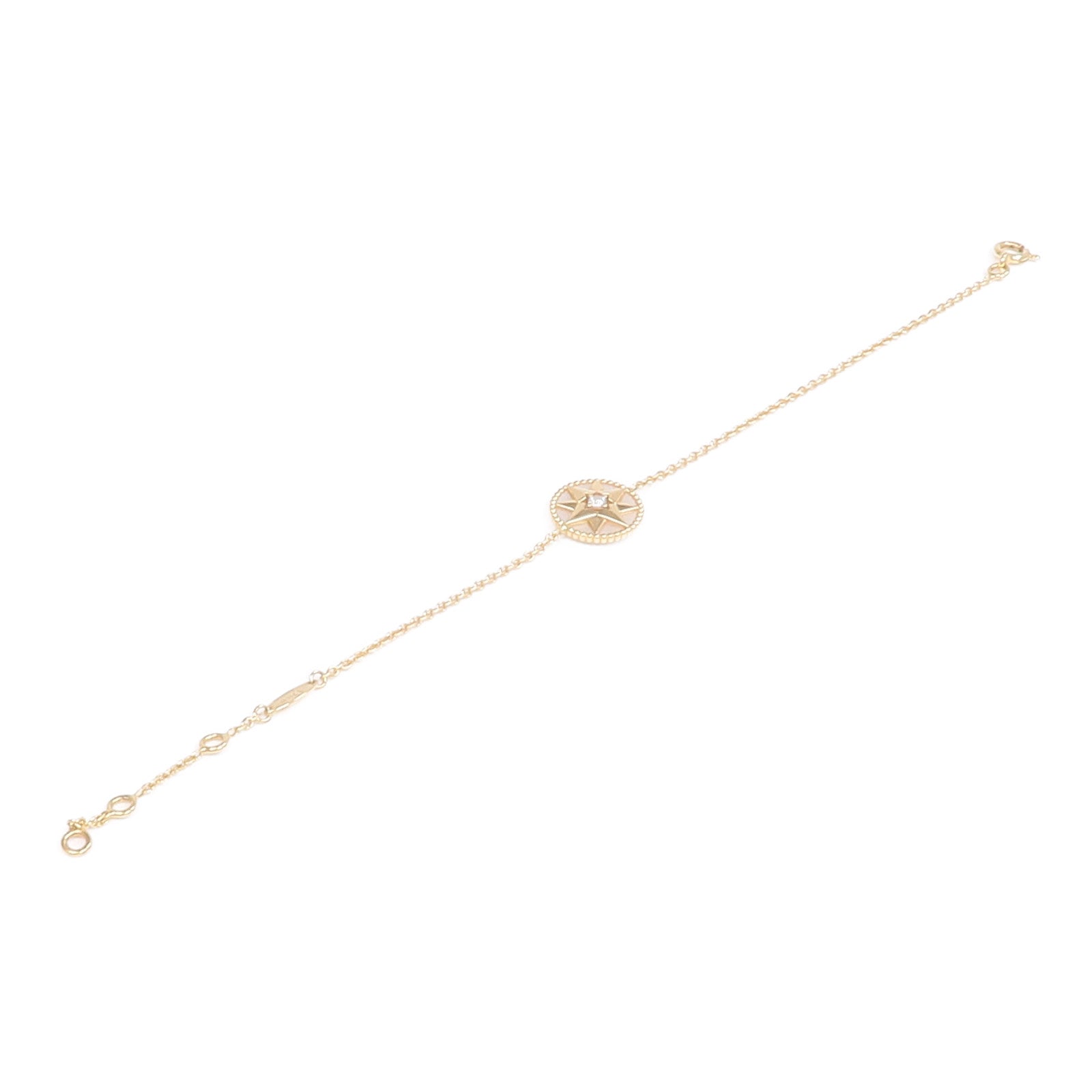 Dior 18K黃金/珍珠母貝Rose Des Vents Bracelet鑽石手鏈