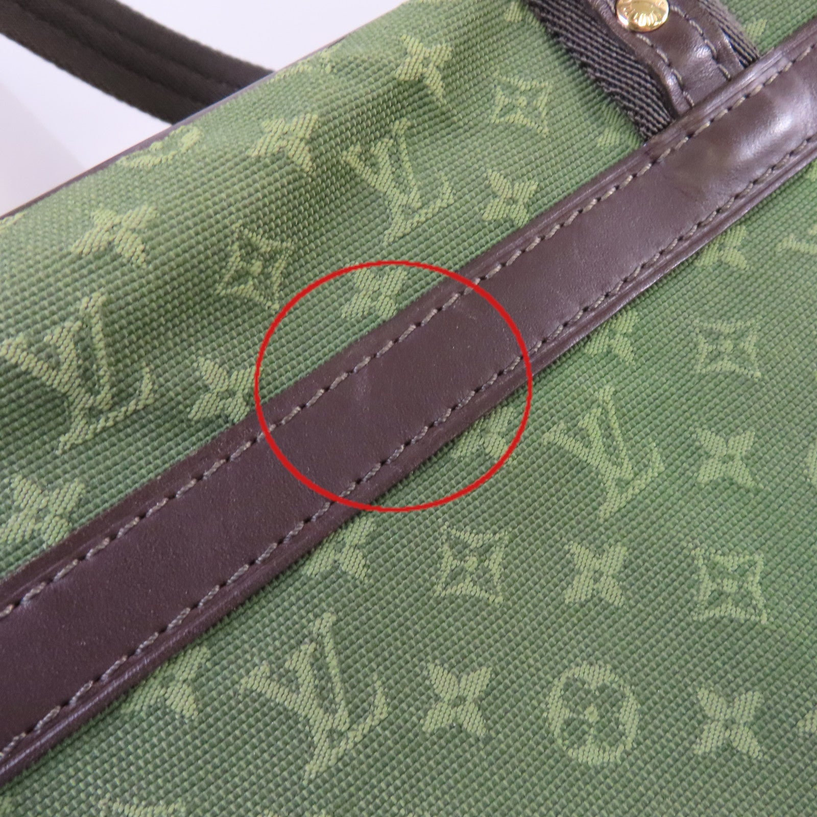 LOUIS VUITTON 【激減優惠】Monogram Mini Josephine PM Handbag金扣手挽袋綠色/啡色