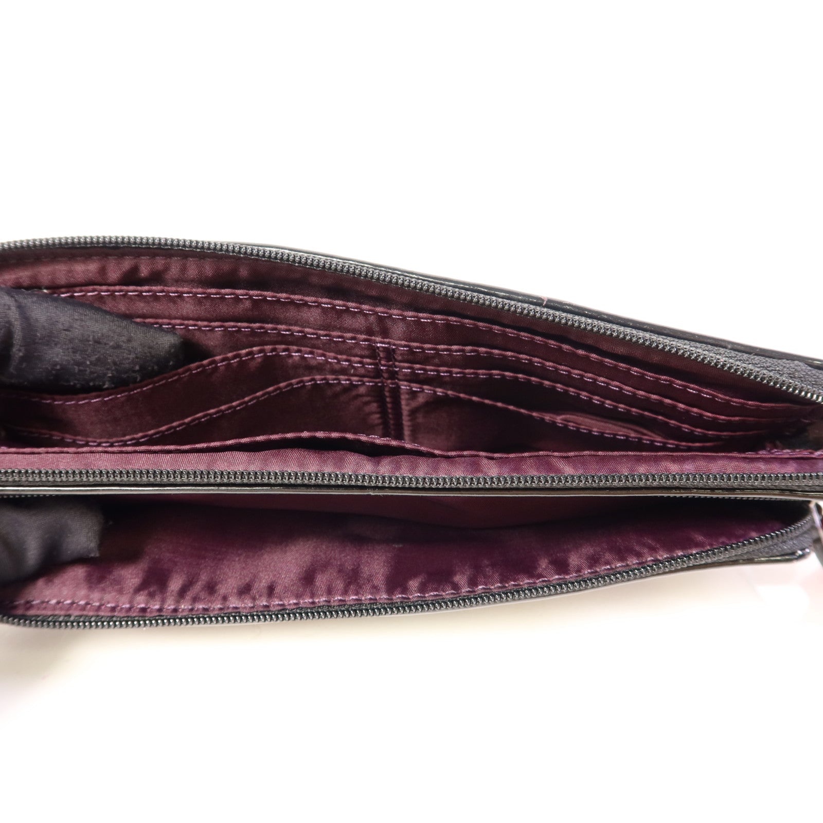 COACH 帆布Pouch wallet銀扣長錢包