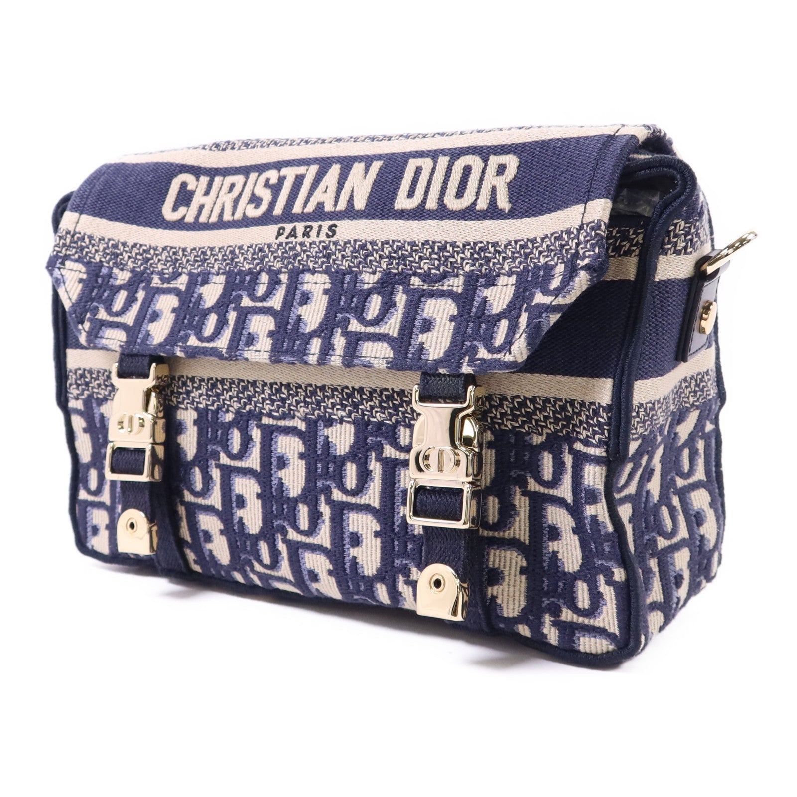 Dior 帆布Diorcamp銀扣肩背袋