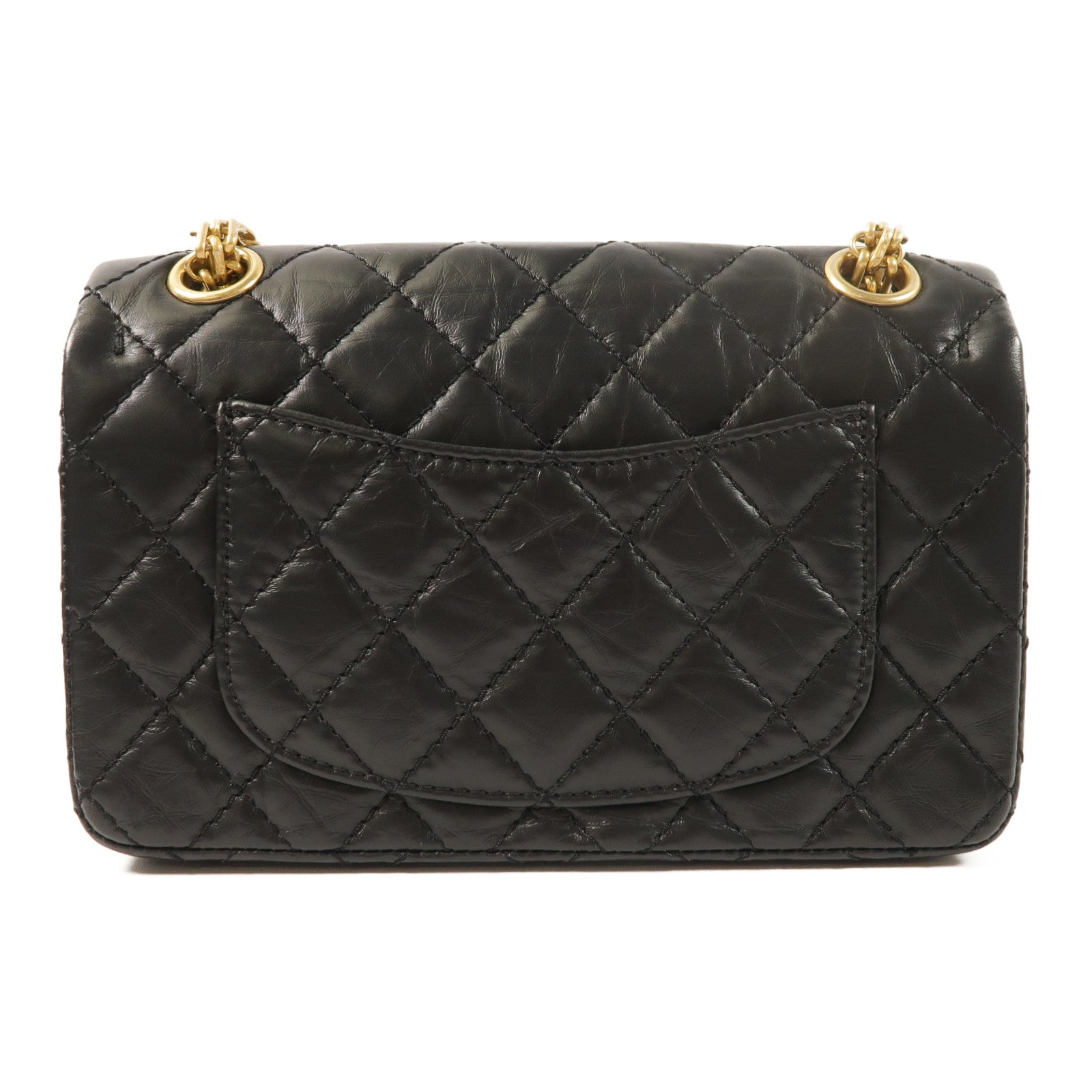 CHANEL 【激減優惠】牛皮皮革2.55 Mini金扣鏈帶肩背袋