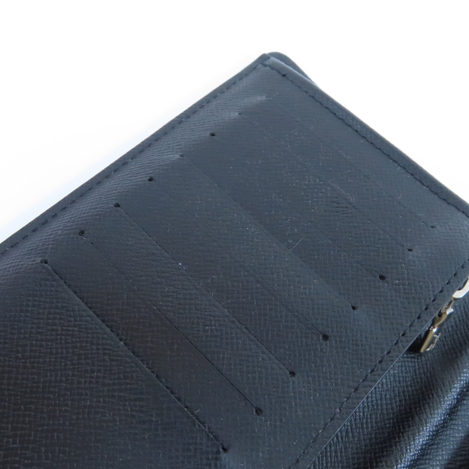 LOUIS VUITTON 【激減優惠】Damier Graphite Brazza銀扣長錢包黑色