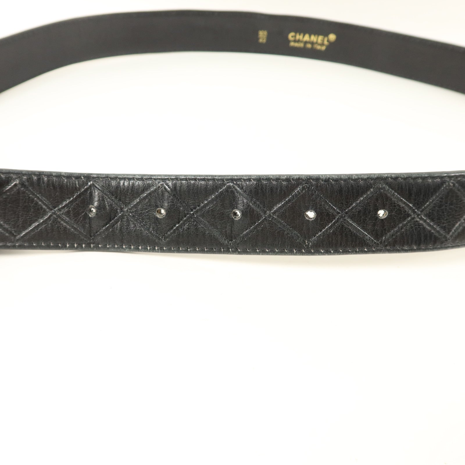 CHANEL 牛皮皮革Vintage Belt皮帶