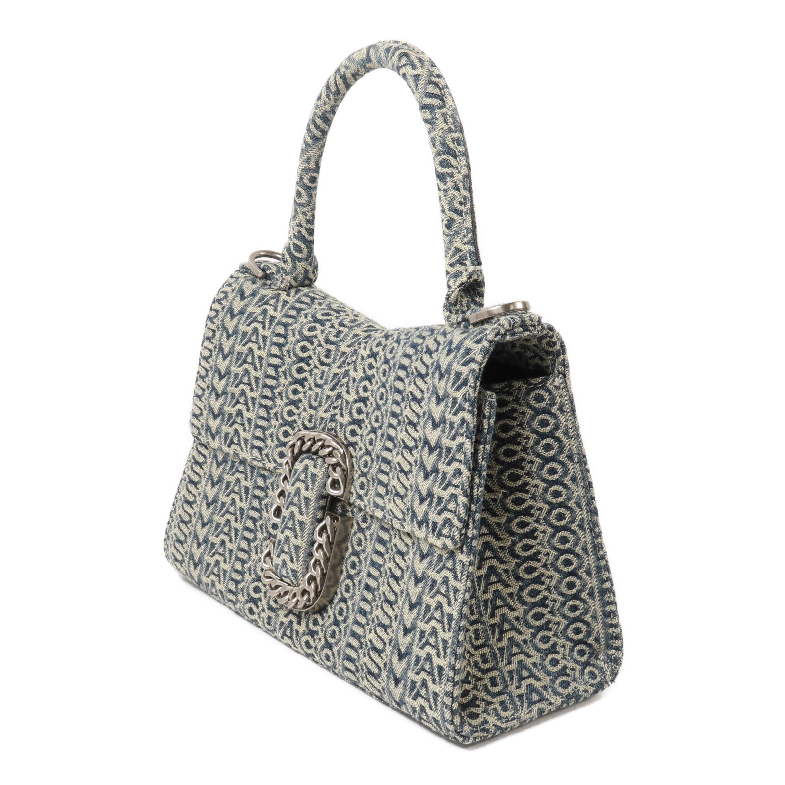 MARC JACOBS 牛仔布2 Way Shoulder鏈帶手挽肩背兩用袋