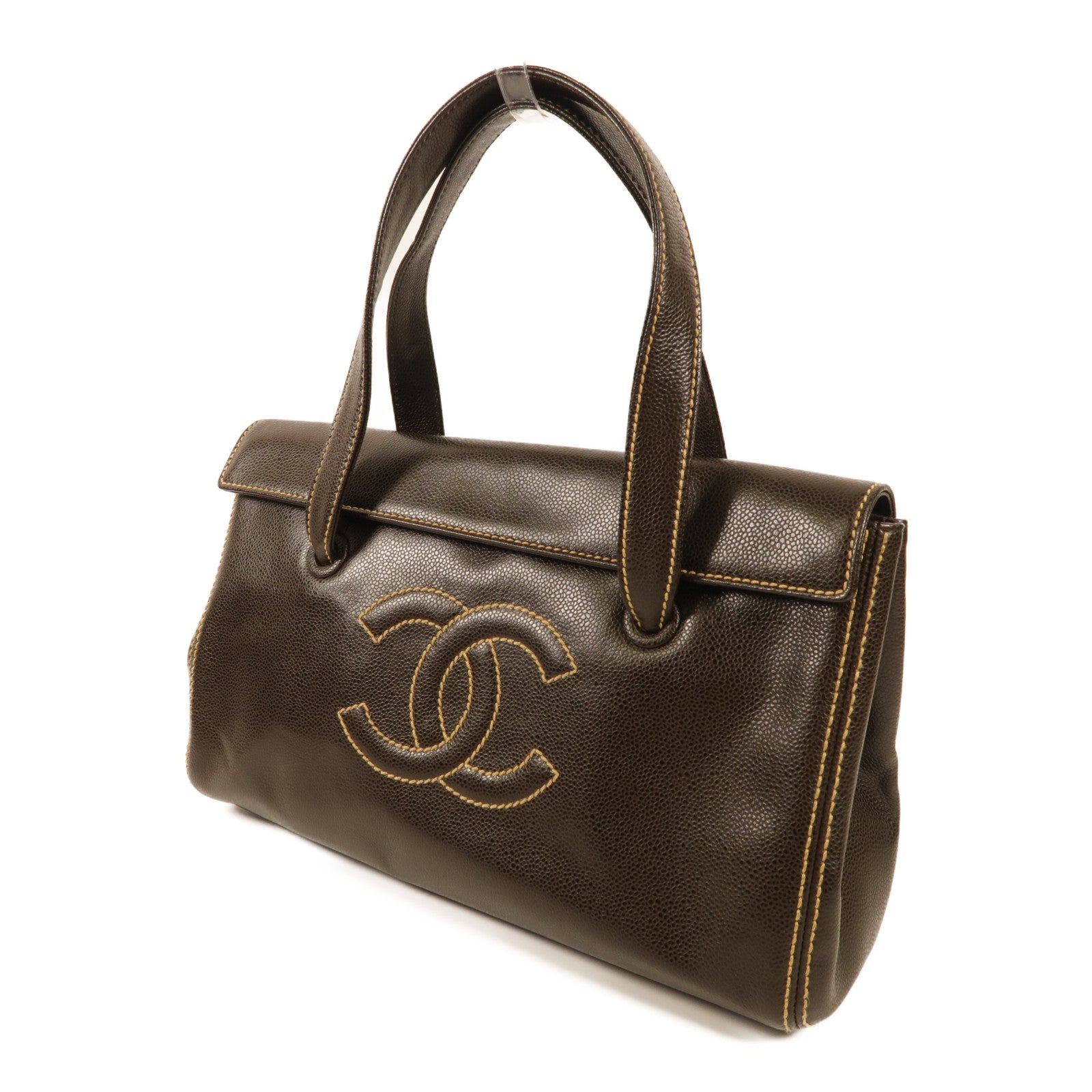 CHANEL 牛皮皮革Shoulder Bag金扣肩背袋