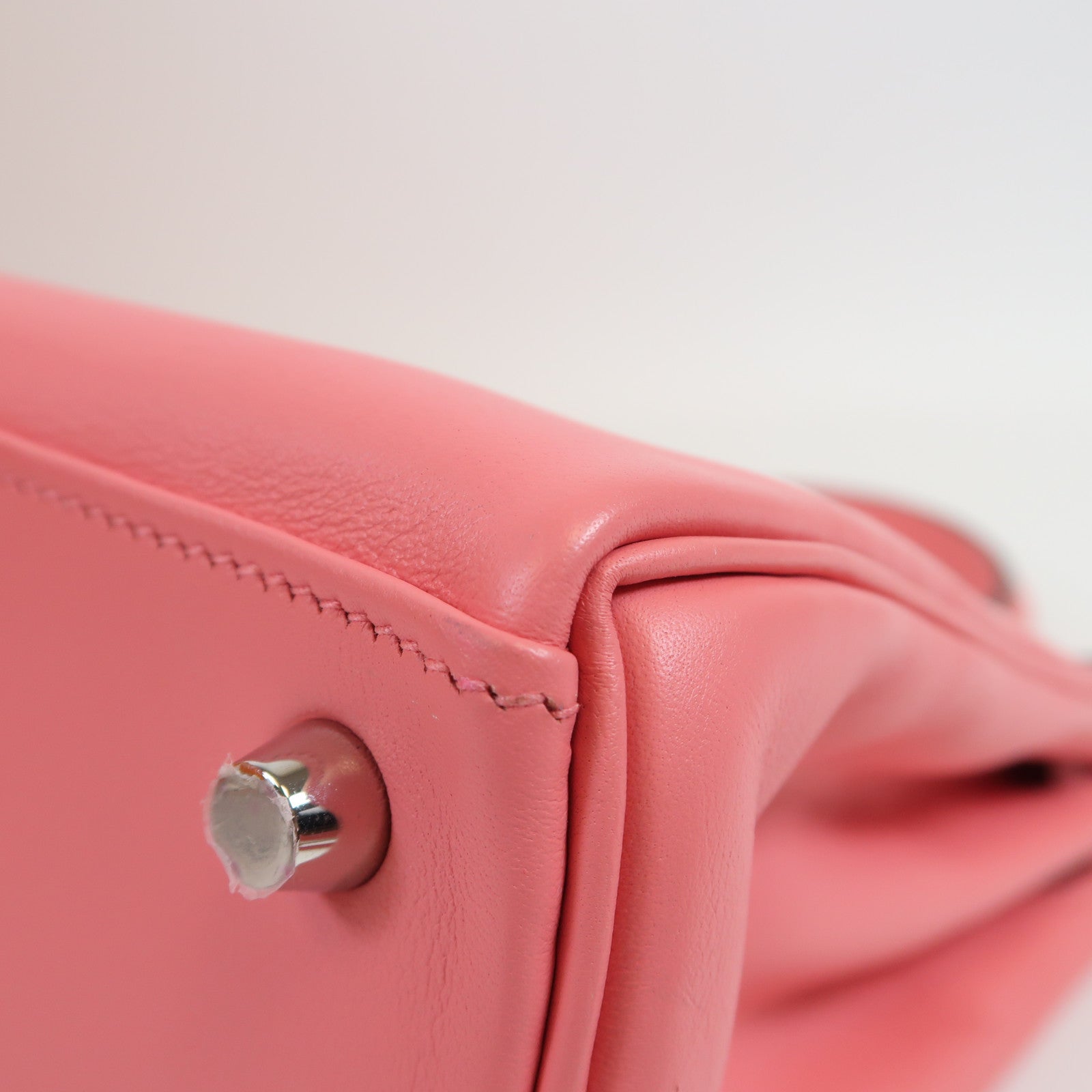 HERMES Swift皮革Kelly 25銀扣手挽肩背兩用袋Rose Ete