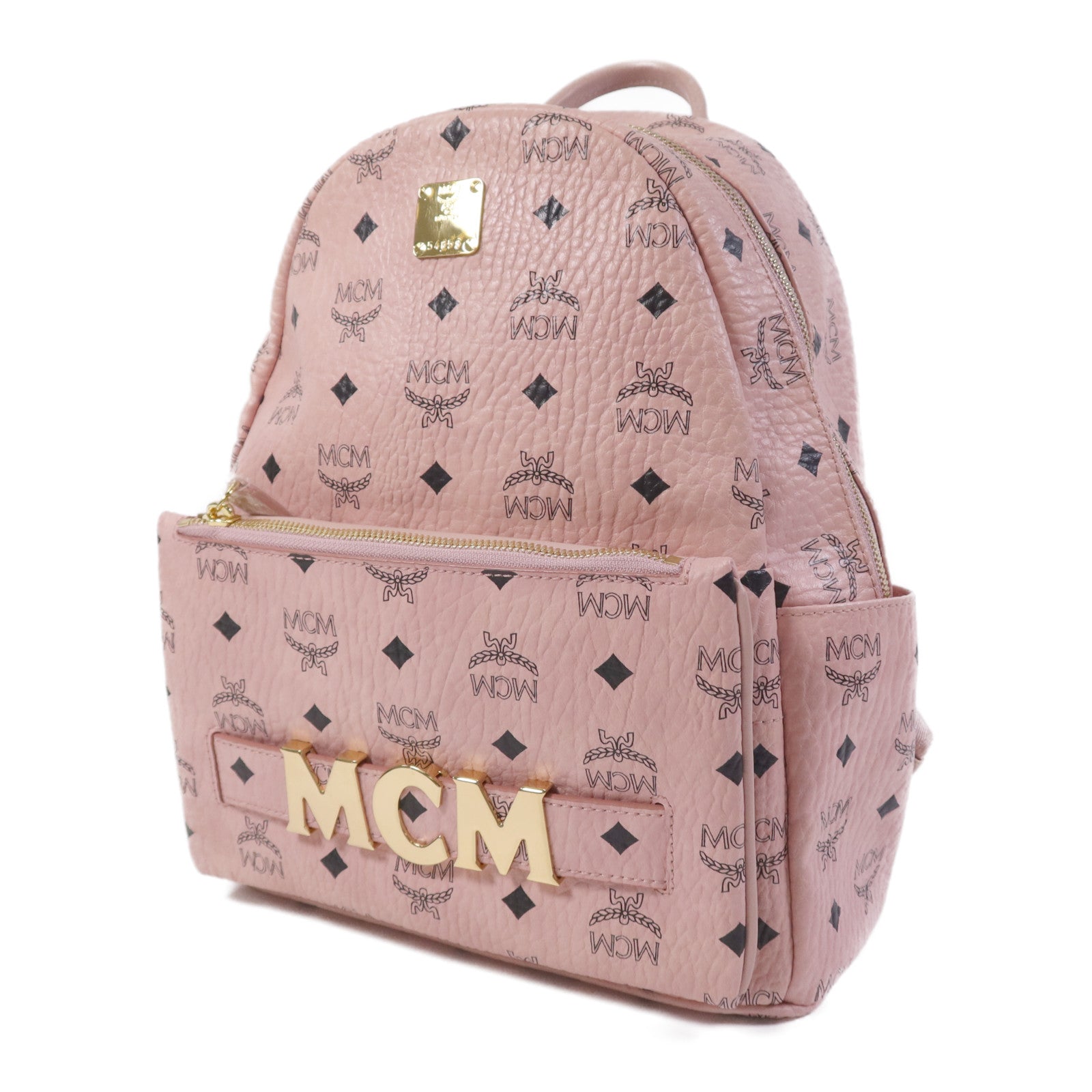 MCM 塗層帆布BackPack金扣背包