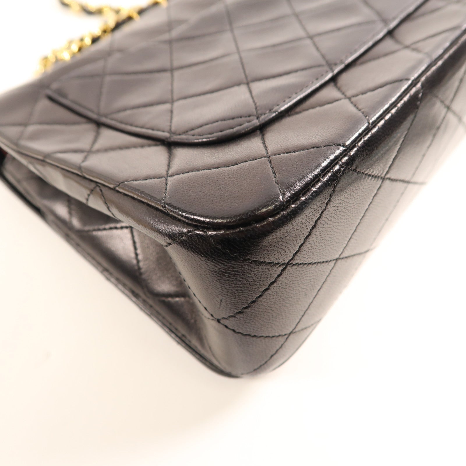 CHANEL 羊皮皮革Chain Shoulder Bag金扣鏈帶肩背袋