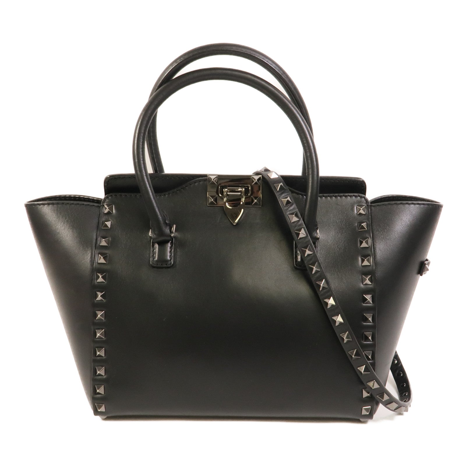 Valentino 牛皮皮革Rockstud手挽肩背兩用袋