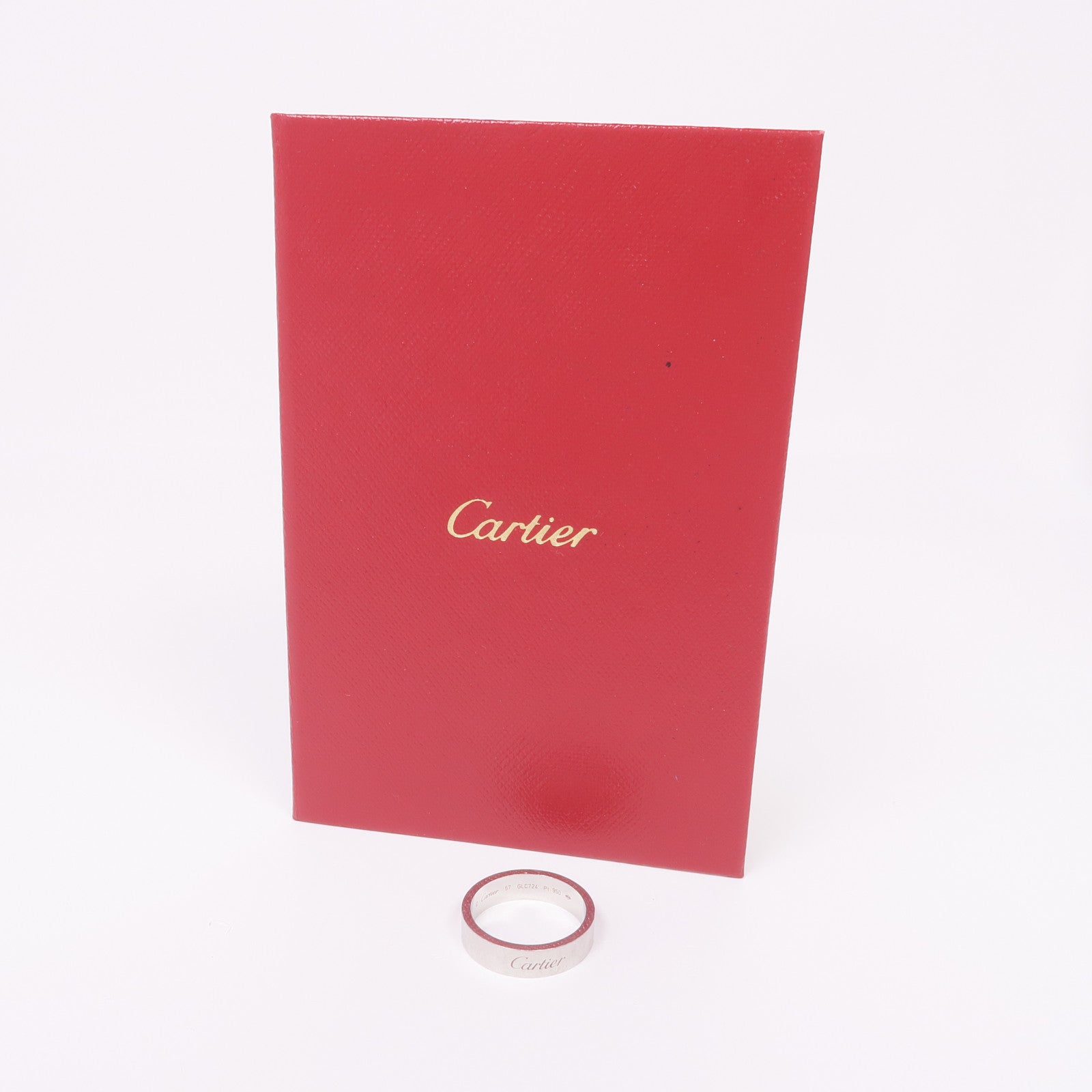 CARTIER PT950鉑金C de Cartier Wedding Band戒指Cartier#57/US#8