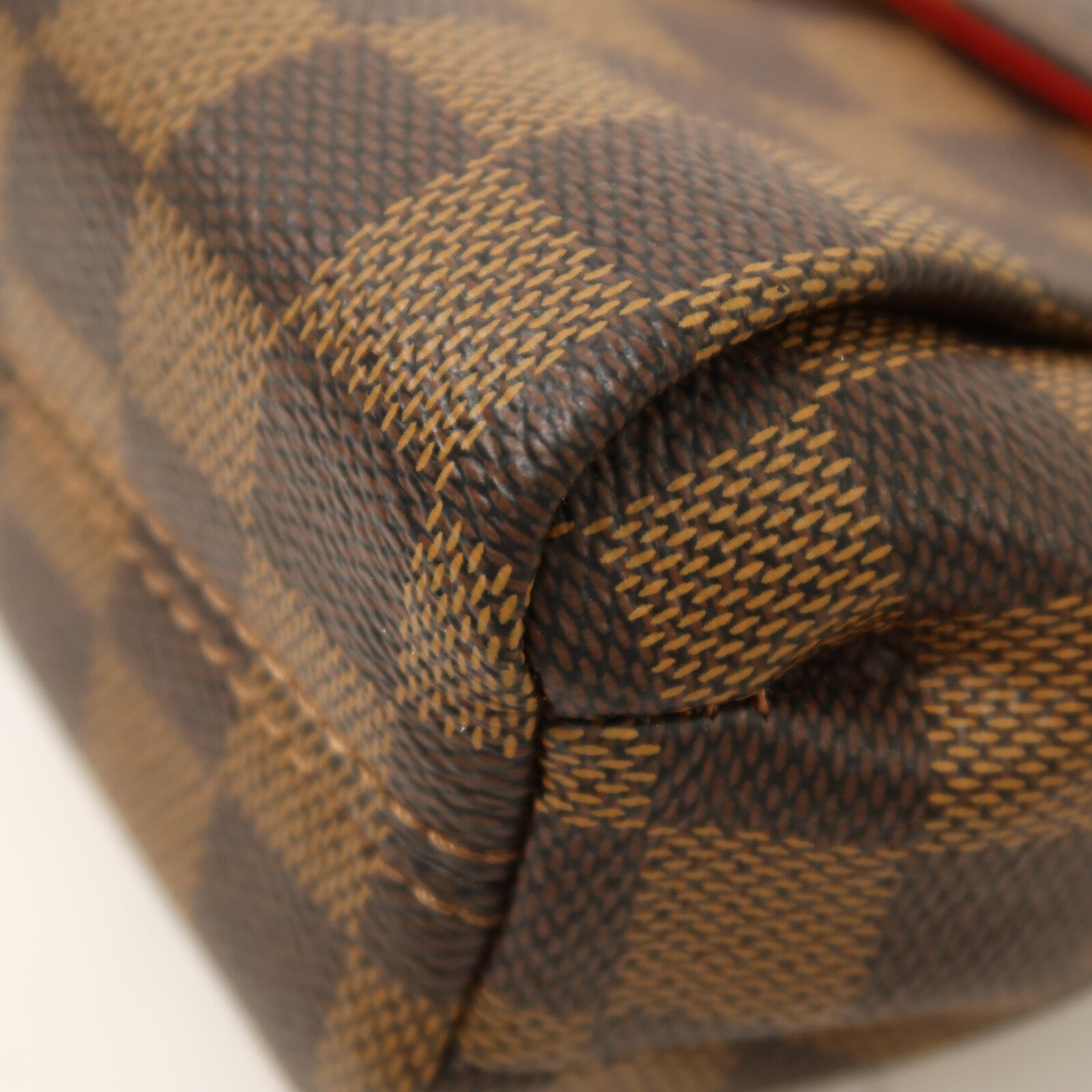 LOUIS VUITTON Damier Croisette金扣手挽肩背兩用袋