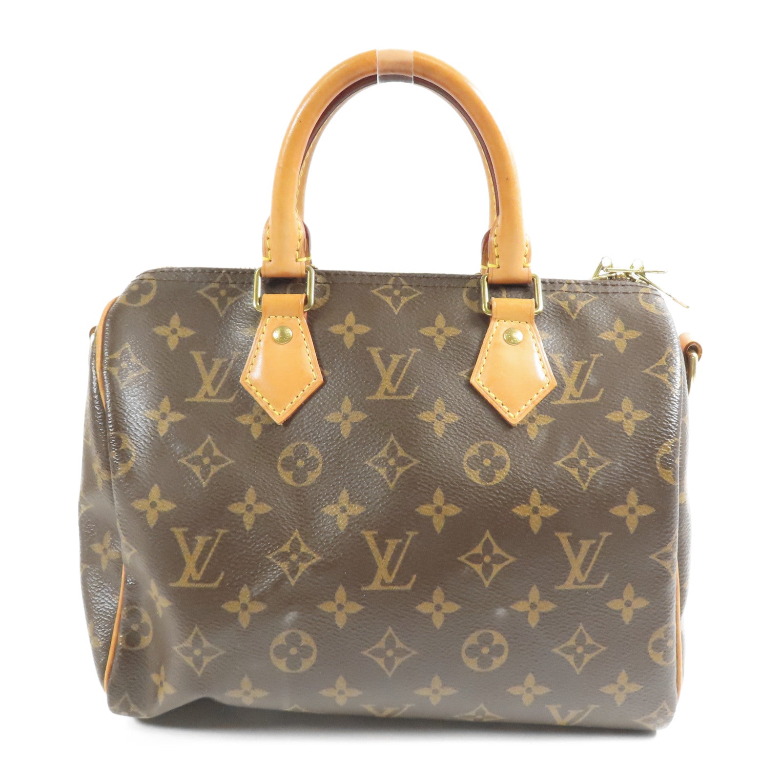LOUIS VUITTON Monogram Speedy Bandouliere 25金扣手挽肩背兩用袋