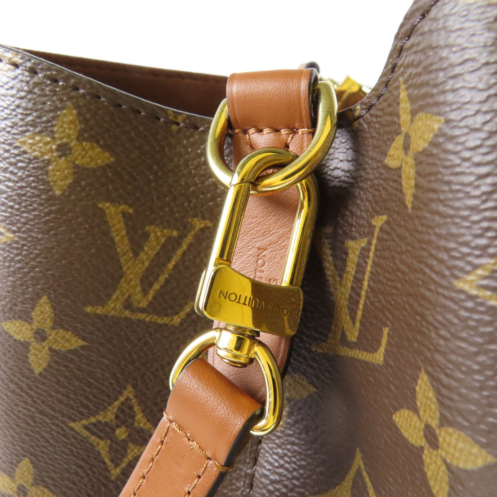 LOUIS VUITTON Monogram NeoNoe MM金扣肩背袋棕色