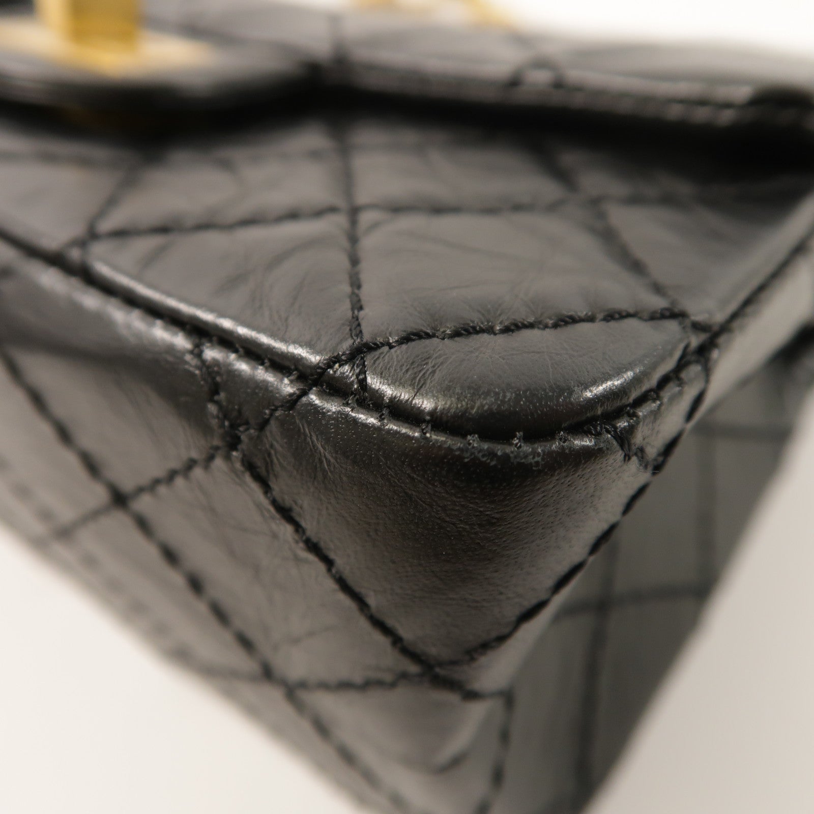 CHANEL 【激減優惠】牛皮皮革2.55 Mini金扣鏈帶肩背袋