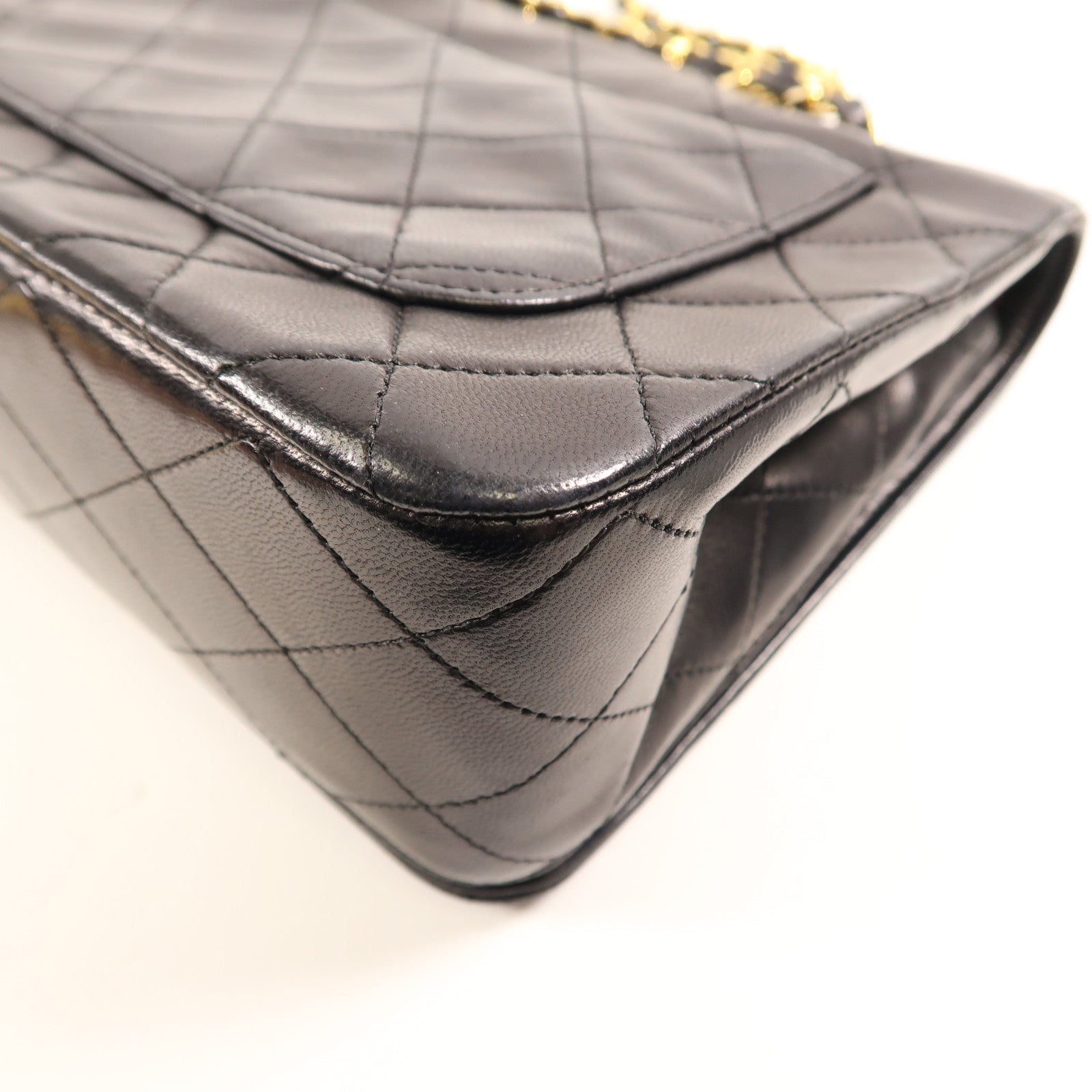 CHANEL 羊皮皮革Chain Shoulder Bag金扣鏈帶肩背袋