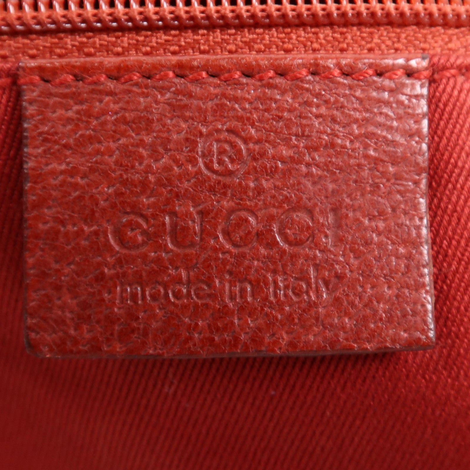 GUCCI 帆布/皮革Tote Bag銀扣肩背袋