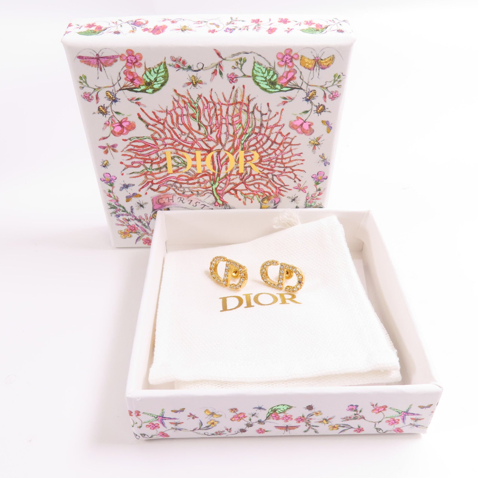 Dior 金屬Petit CD Stud Earrings耳環