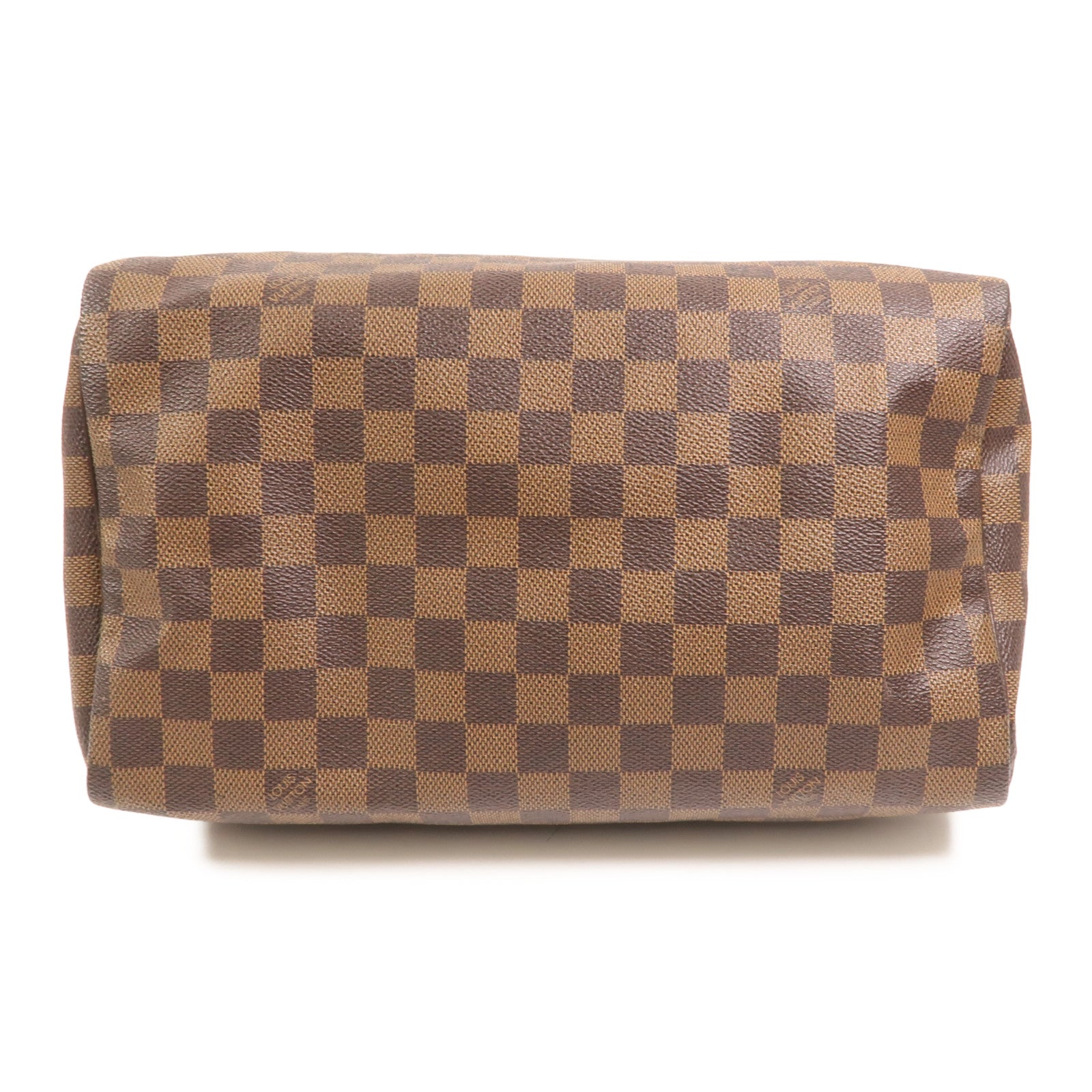 LOUIS VUITTON Damier Speedy 30金扣手挽袋