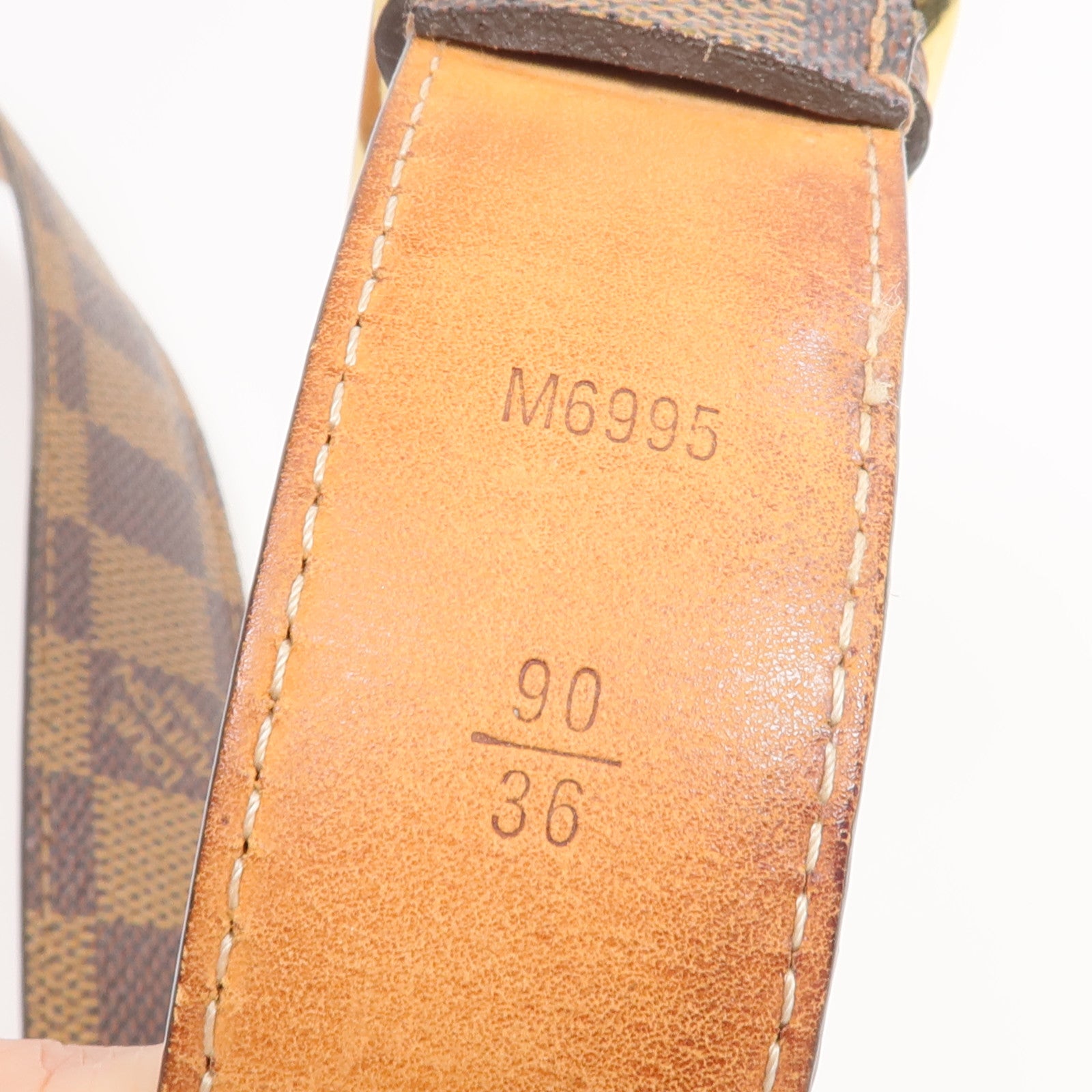 LOUIS VUITTON 【激減優惠】Damier Ceinture Ellipse金扣皮帶