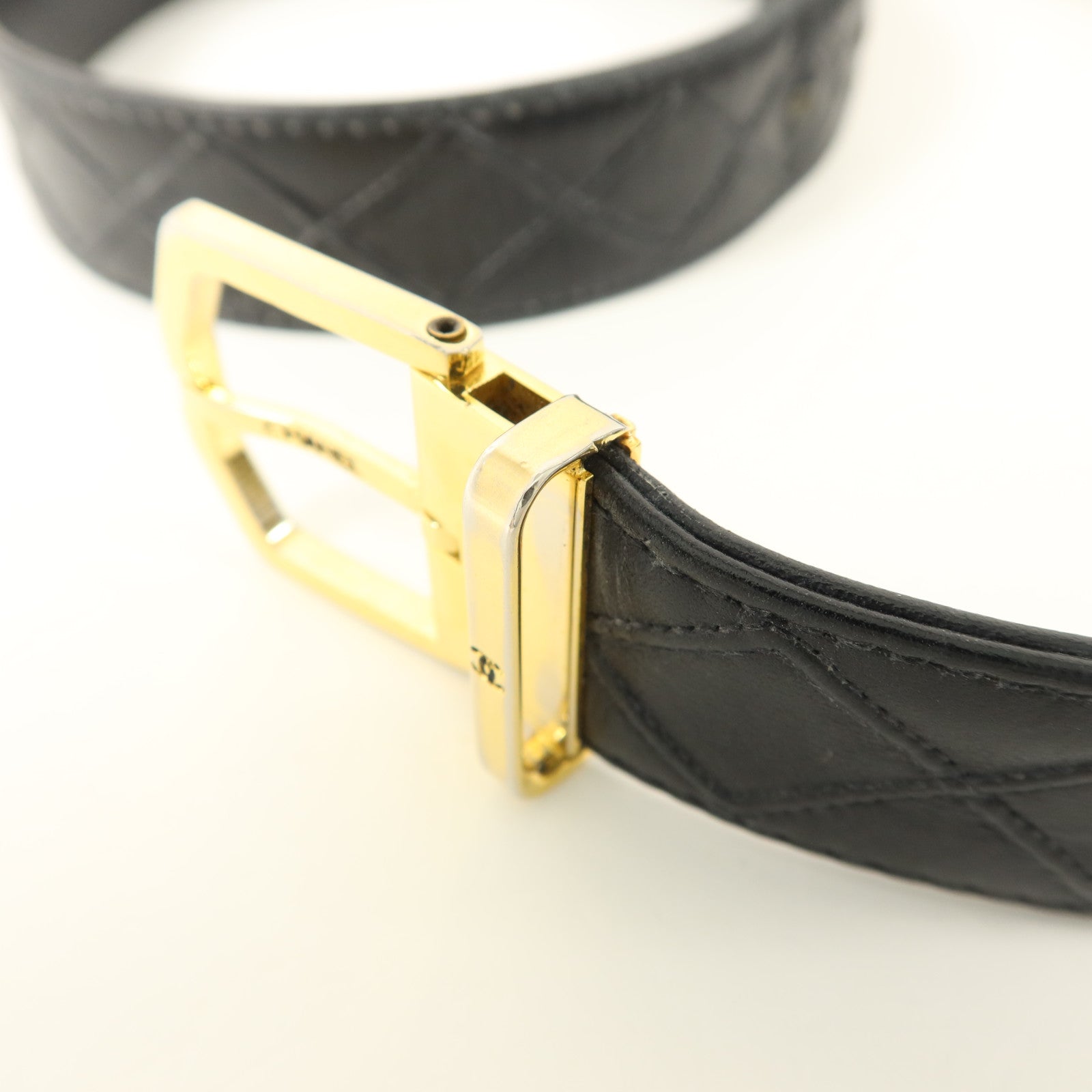 CHANEL 牛皮皮革Vintage Belt皮帶
