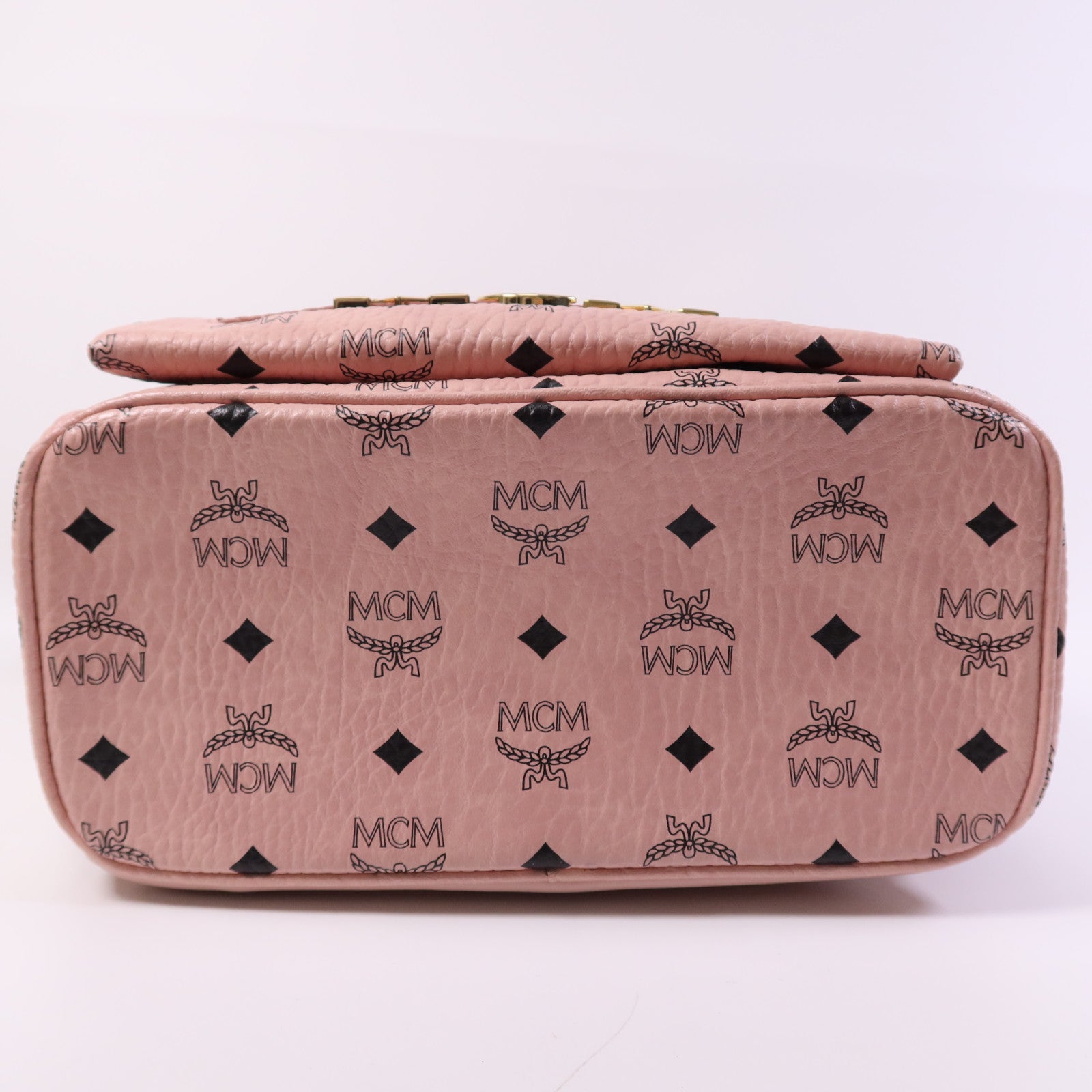 MCM 塗層帆布BackPack金扣背包